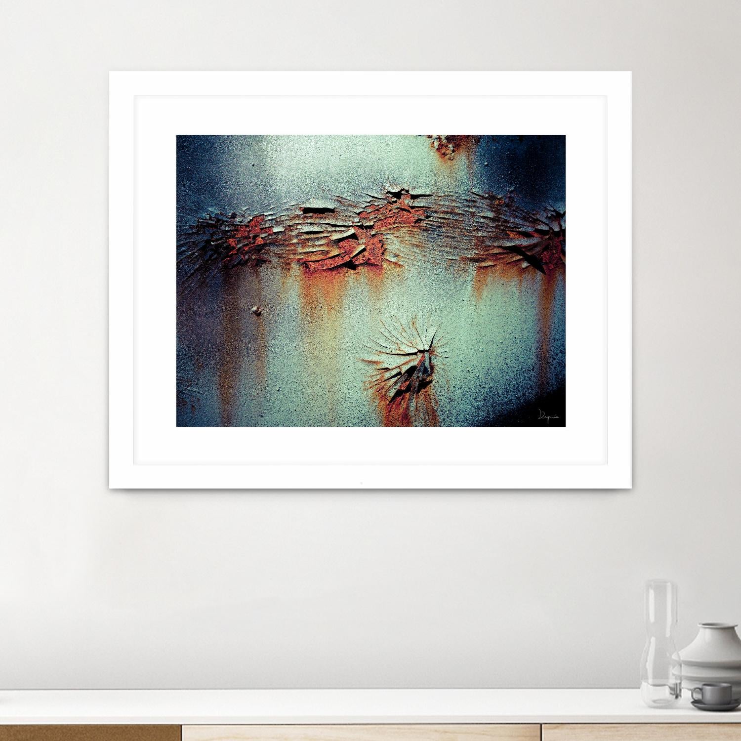 Rust Frequencies I by Jean-François Dupuis on GIANT ART - blue abstract canadian artists