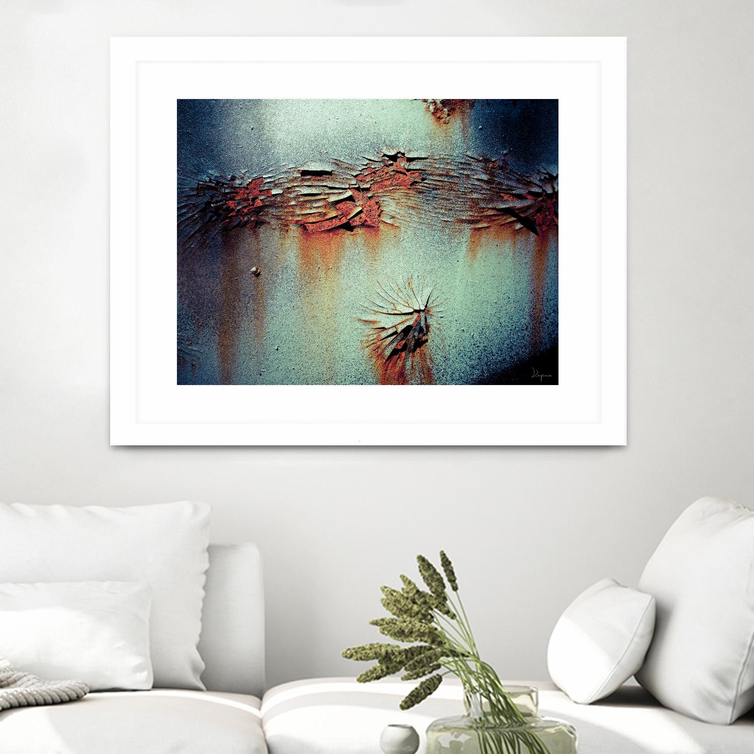 Rust Frequencies I by Jean-François Dupuis on GIANT ART - blue abstract canadian artists