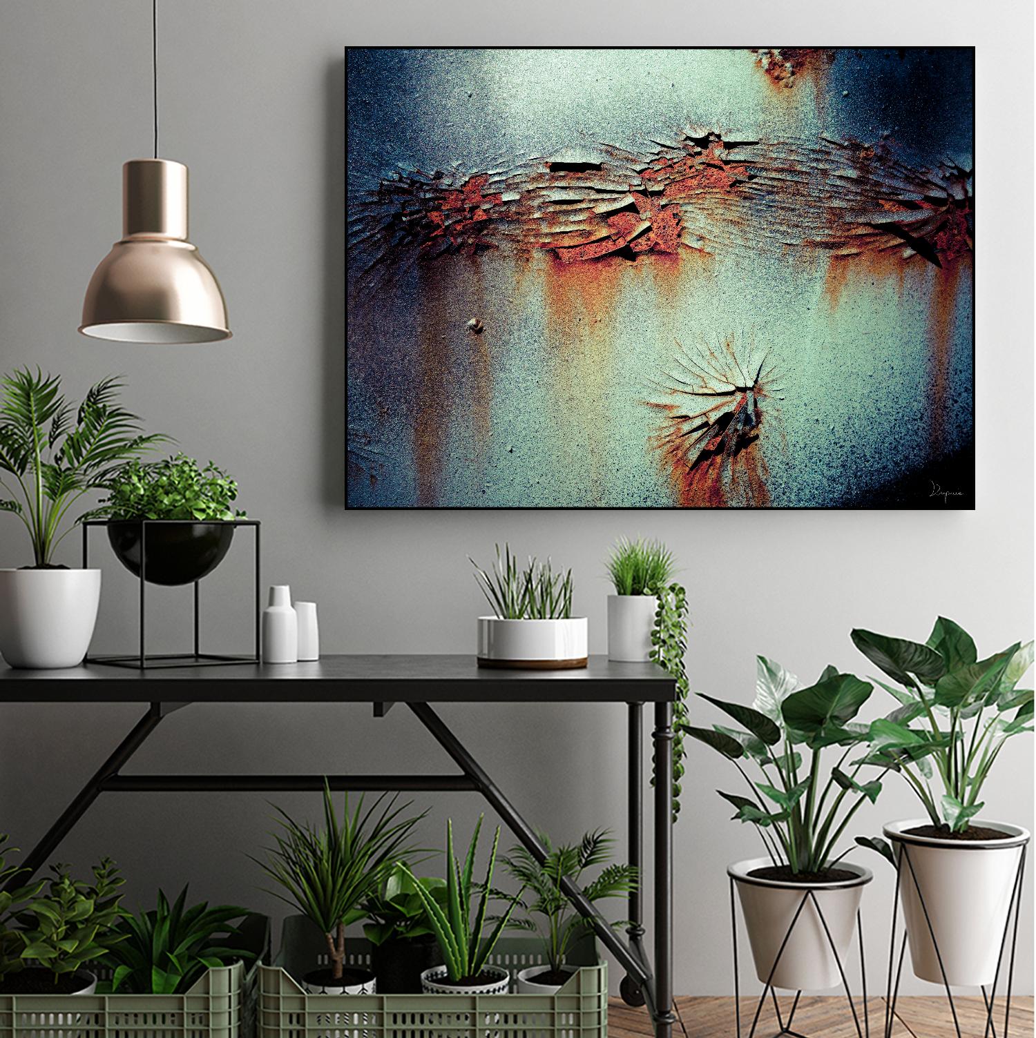 Rust Frequencies I by Jean-François Dupuis on GIANT ART - blue abstract