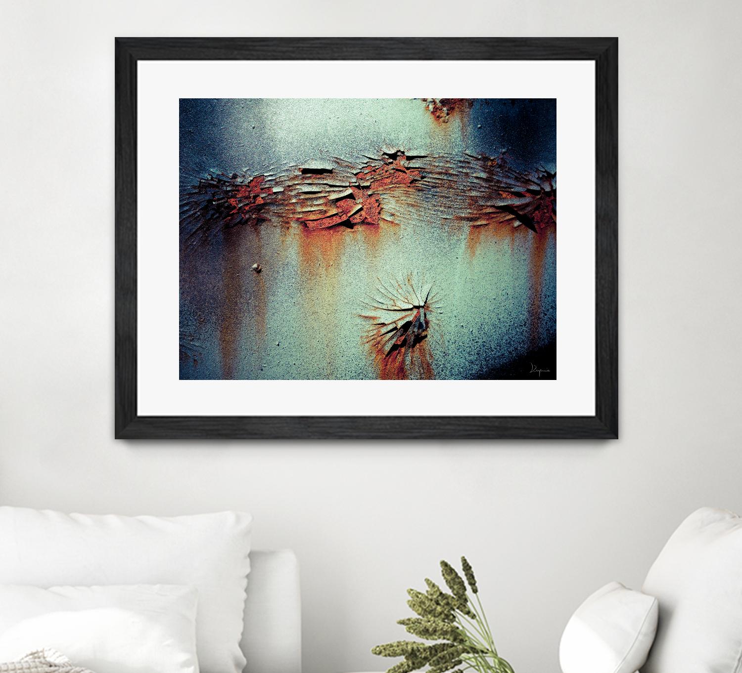 Rust Frequencies I by Jean-François Dupuis on GIANT ART - blue abstract canadian artists