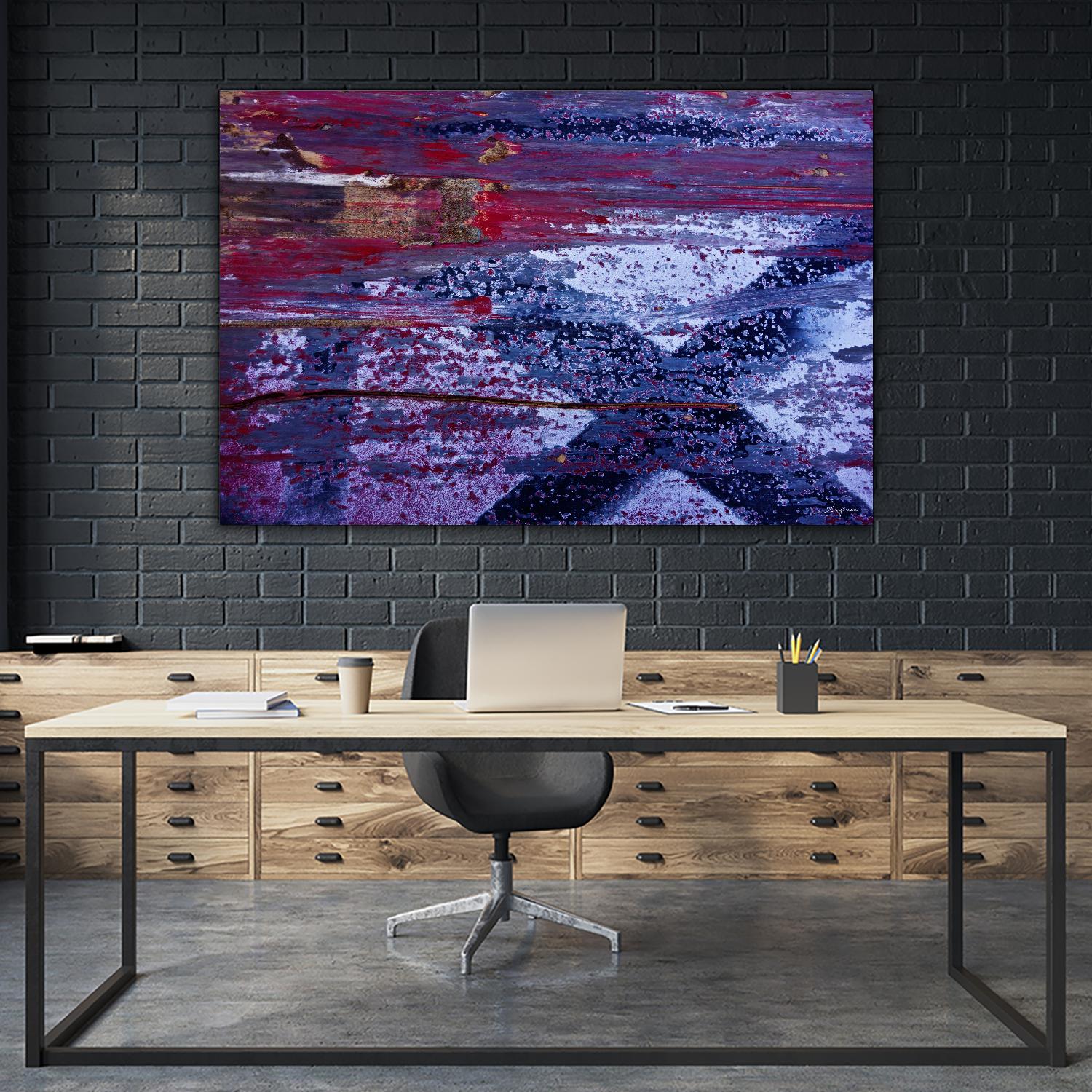 We Meet Halfway I by Jean-François Dupuis on GIANT ART - purple abstract