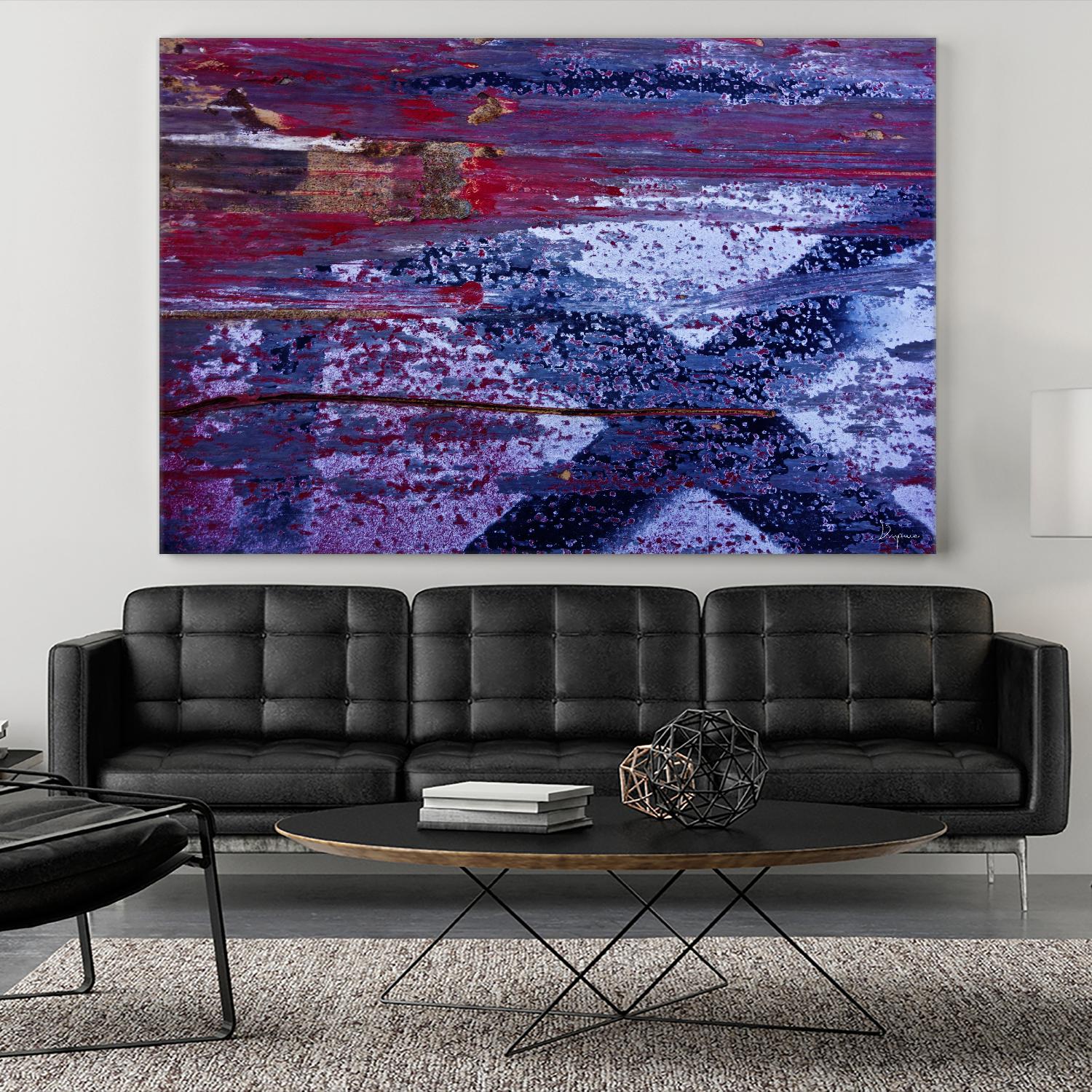 We Meet Halfway I by Jean-François Dupuis on GIANT ART - purple abstract