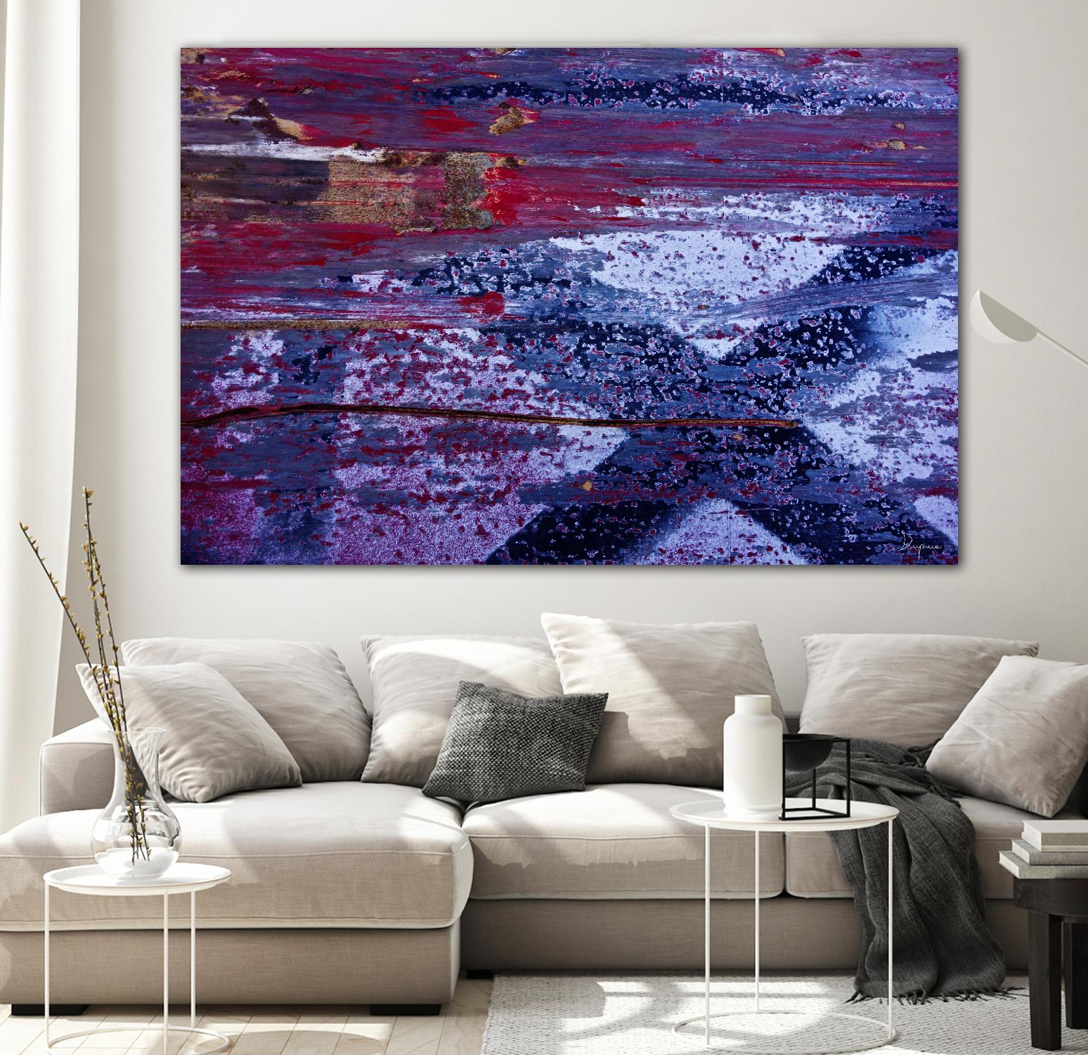 We Meet Halfway I by Jean-François Dupuis on GIANT ART - purple abstract