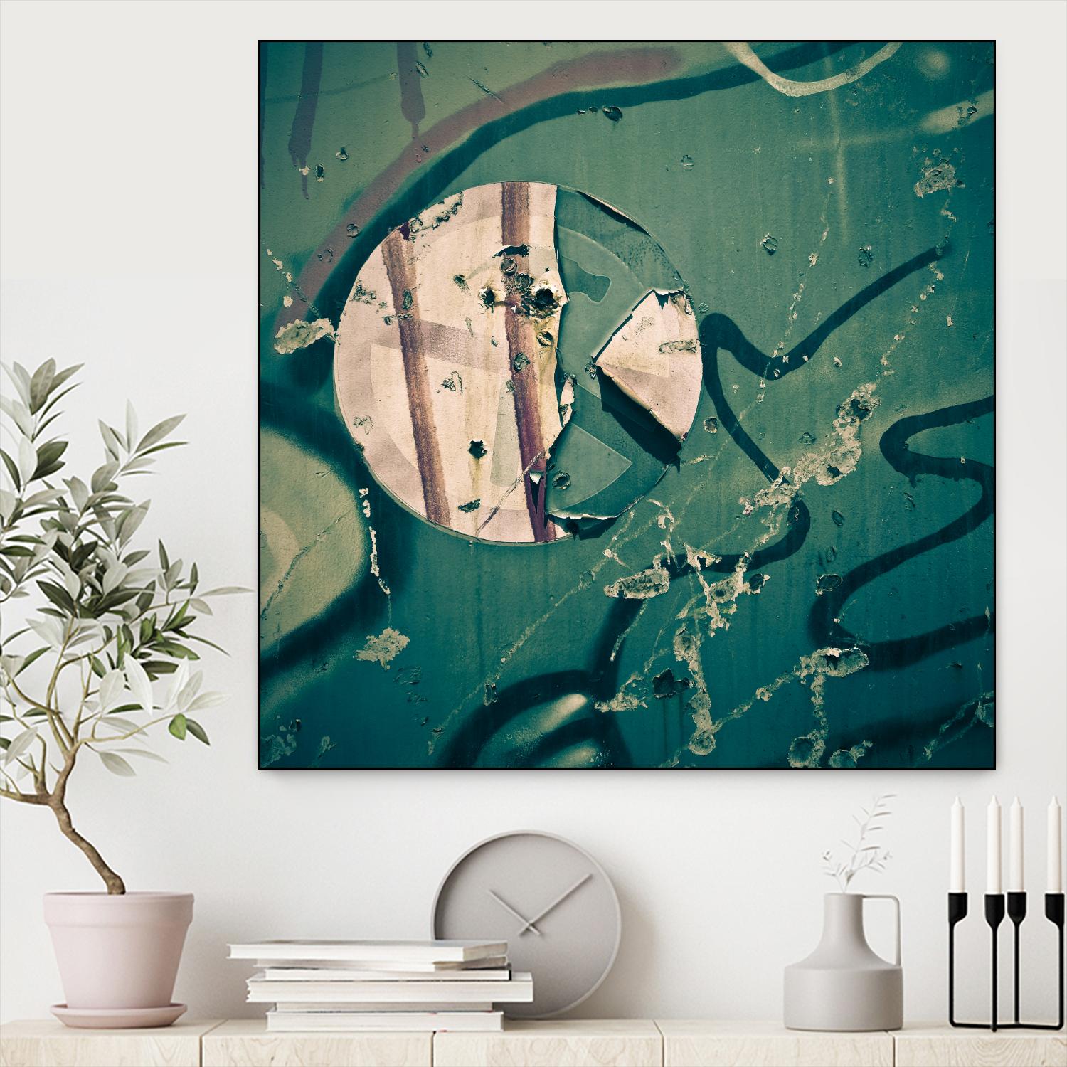 Contrast in Metal III by Jean-François Dupuis on GIANT ART - pink abstract rust