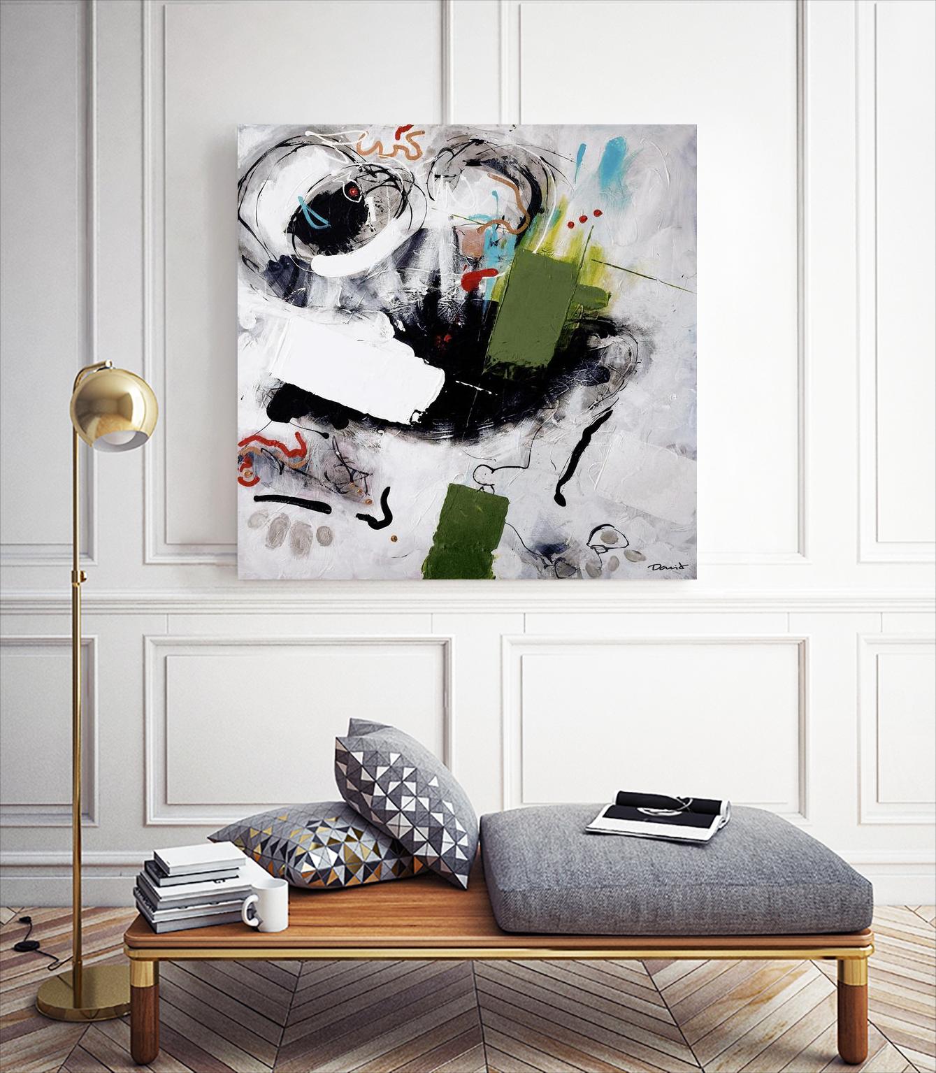 Kérouac by Pierre David on GIANT ART - green abstract quebec artists