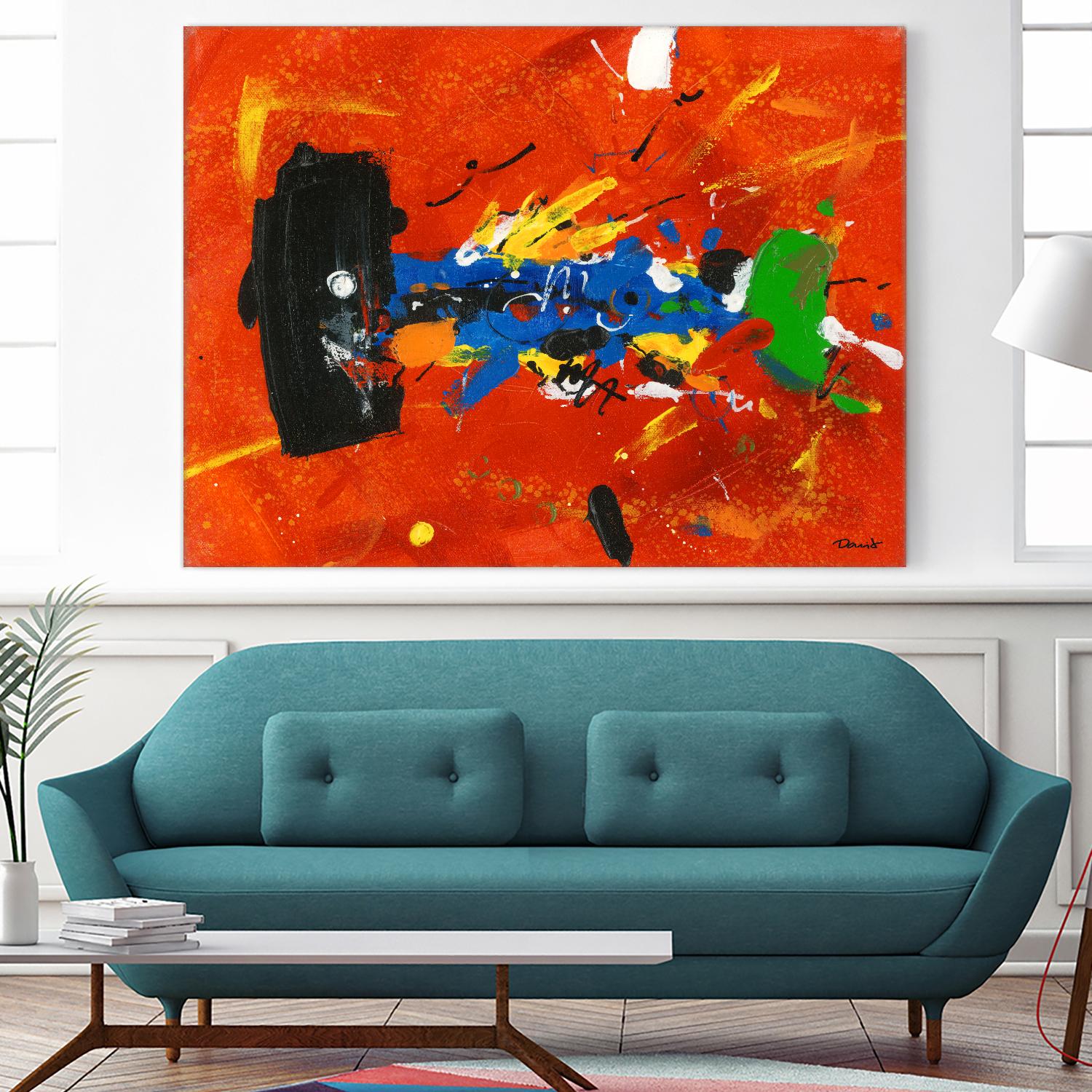 Poisson barbu by Pierre David on GIANT ART - blue abstract