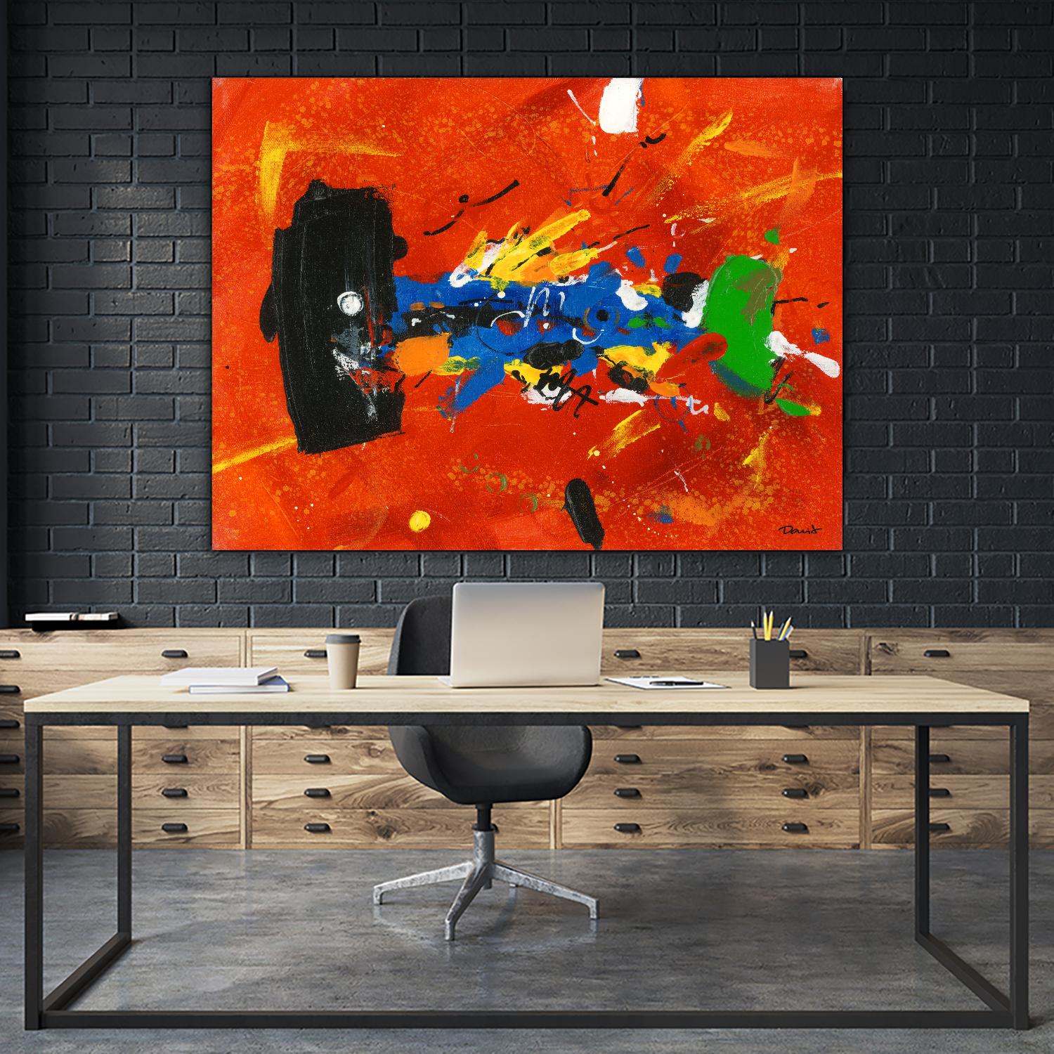 Poisson barbu by Pierre David on GIANT ART - blue abstract