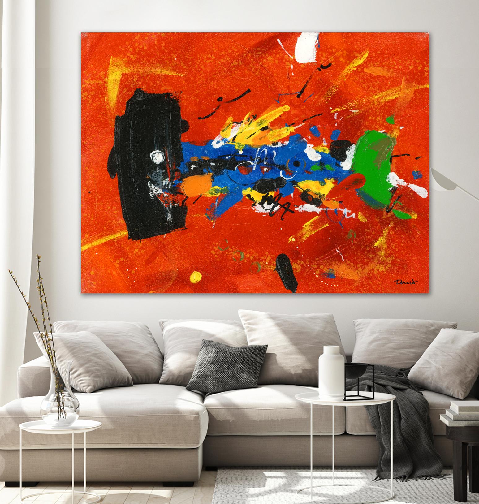 Poisson barbu by Pierre David on GIANT ART - blue abstract