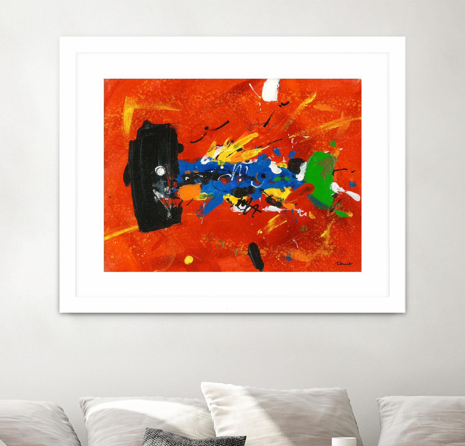 Poisson barbu by Pierre David on GIANT ART - red abstract canadien