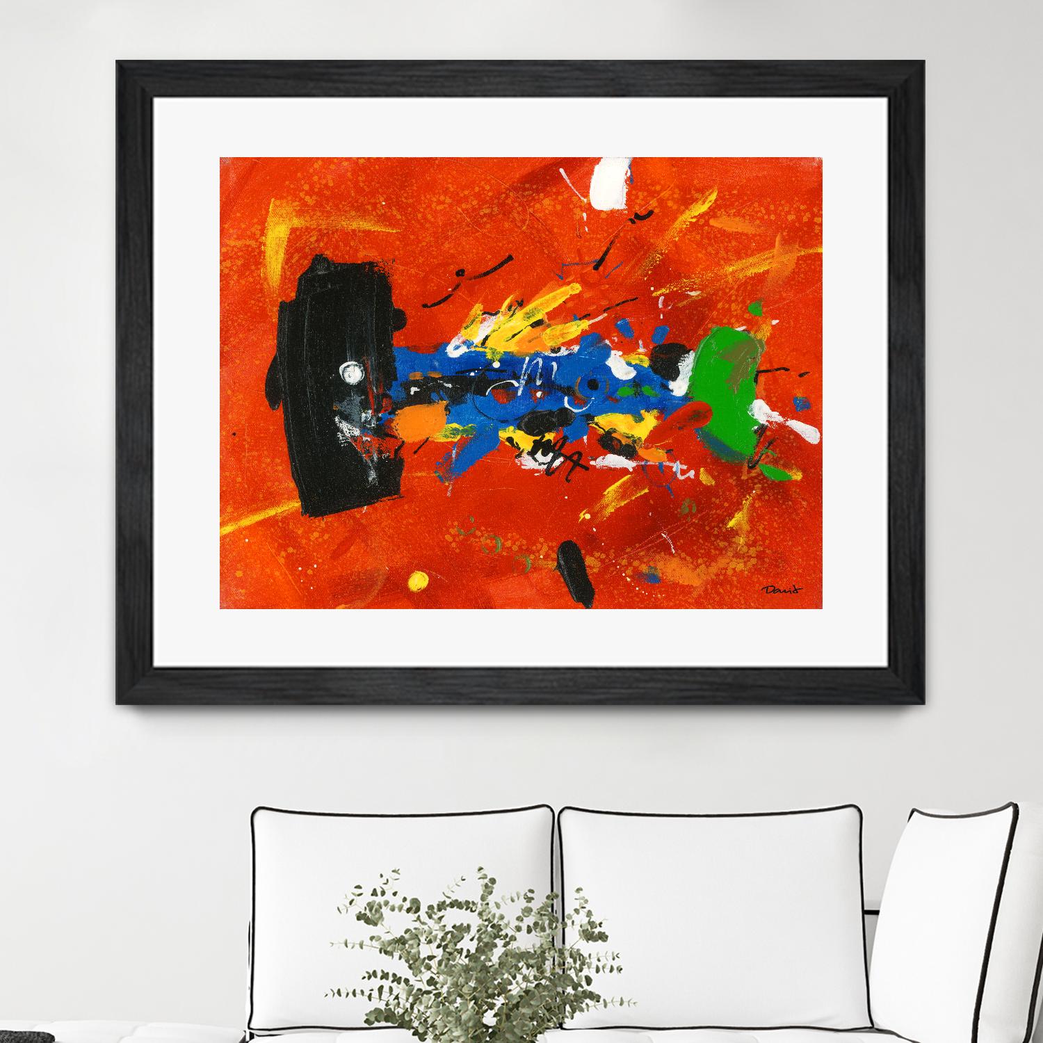 Poisson barbu by Pierre David on GIANT ART - red abstract canadien