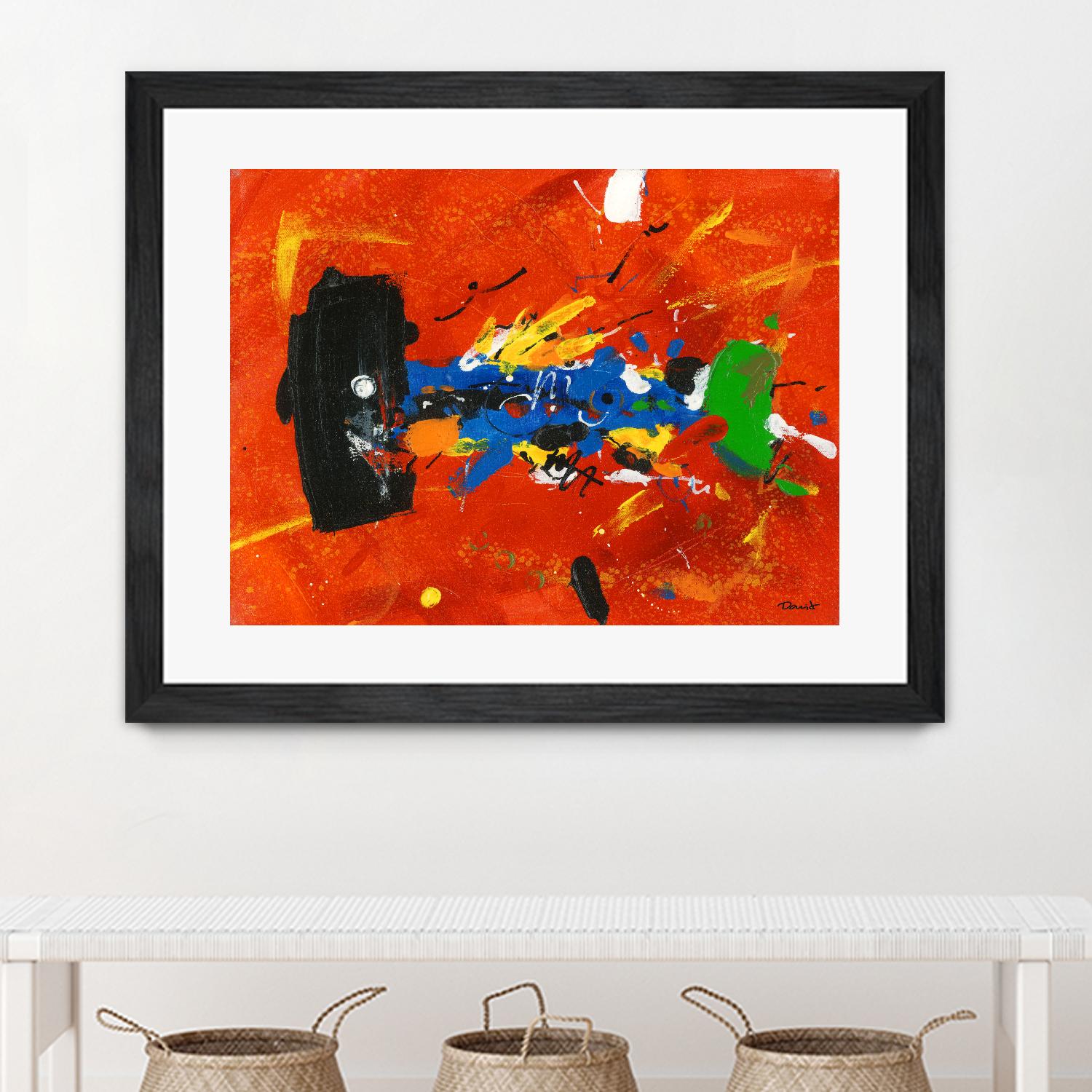 Poisson barbu by Pierre David on GIANT ART - red abstract canadien