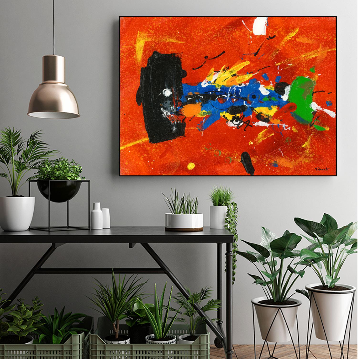 Poisson barbu by Pierre David on GIANT ART - blue abstract