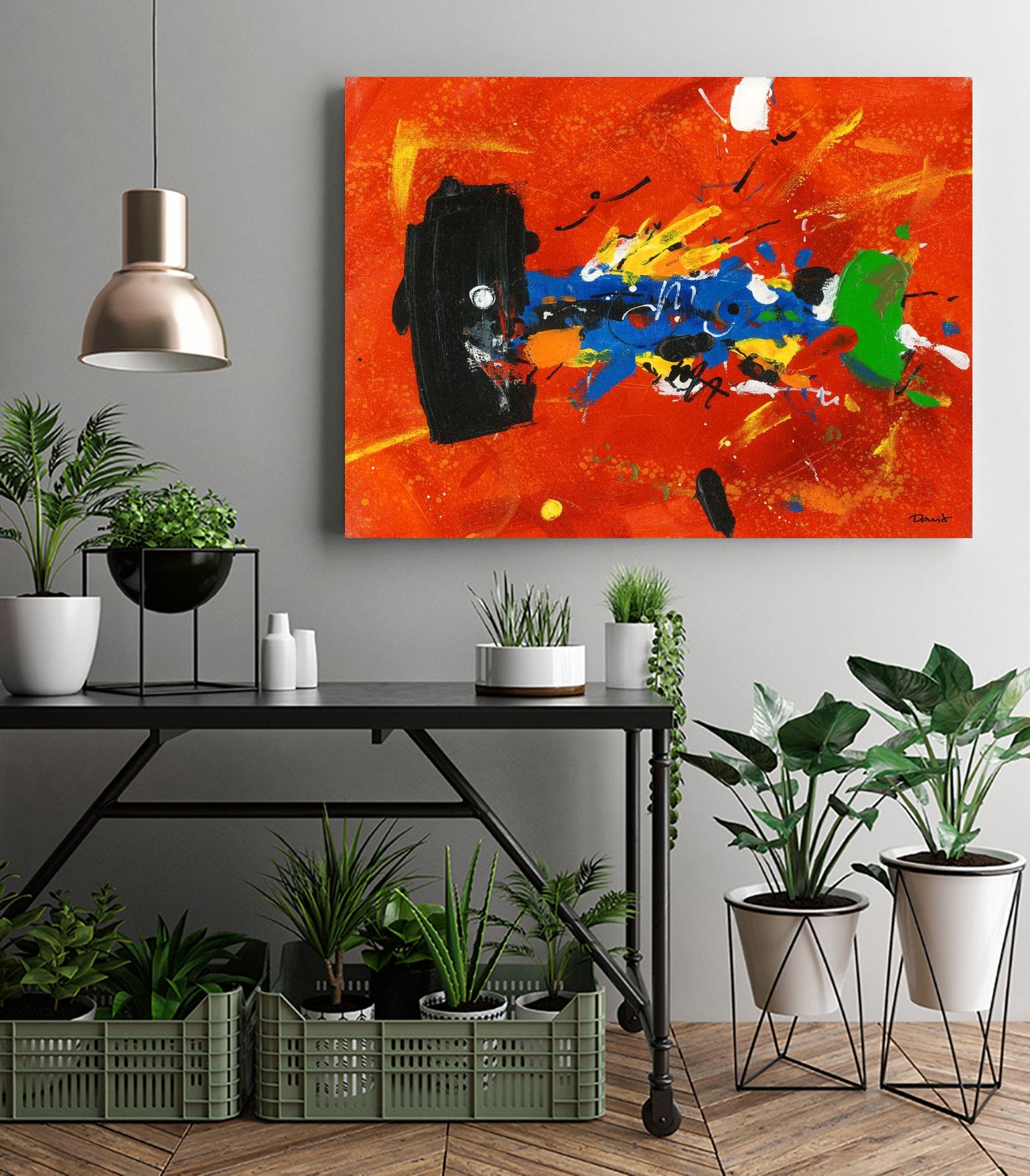 Poisson barbu by Pierre David on GIANT ART - red abstract canadien