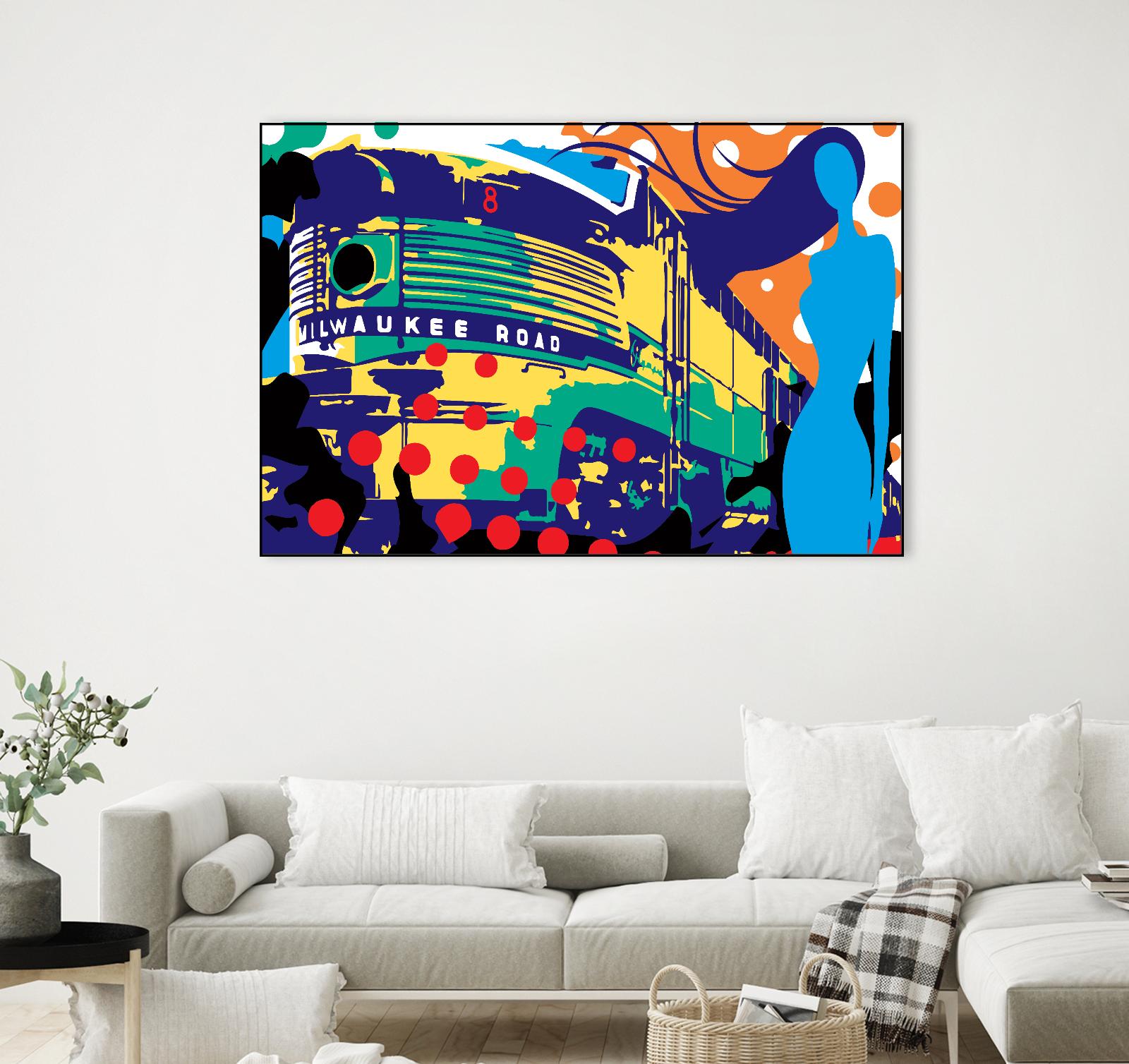 Delvautitude by Ray Lengelé on GIANT ART - blue pop art - alternative