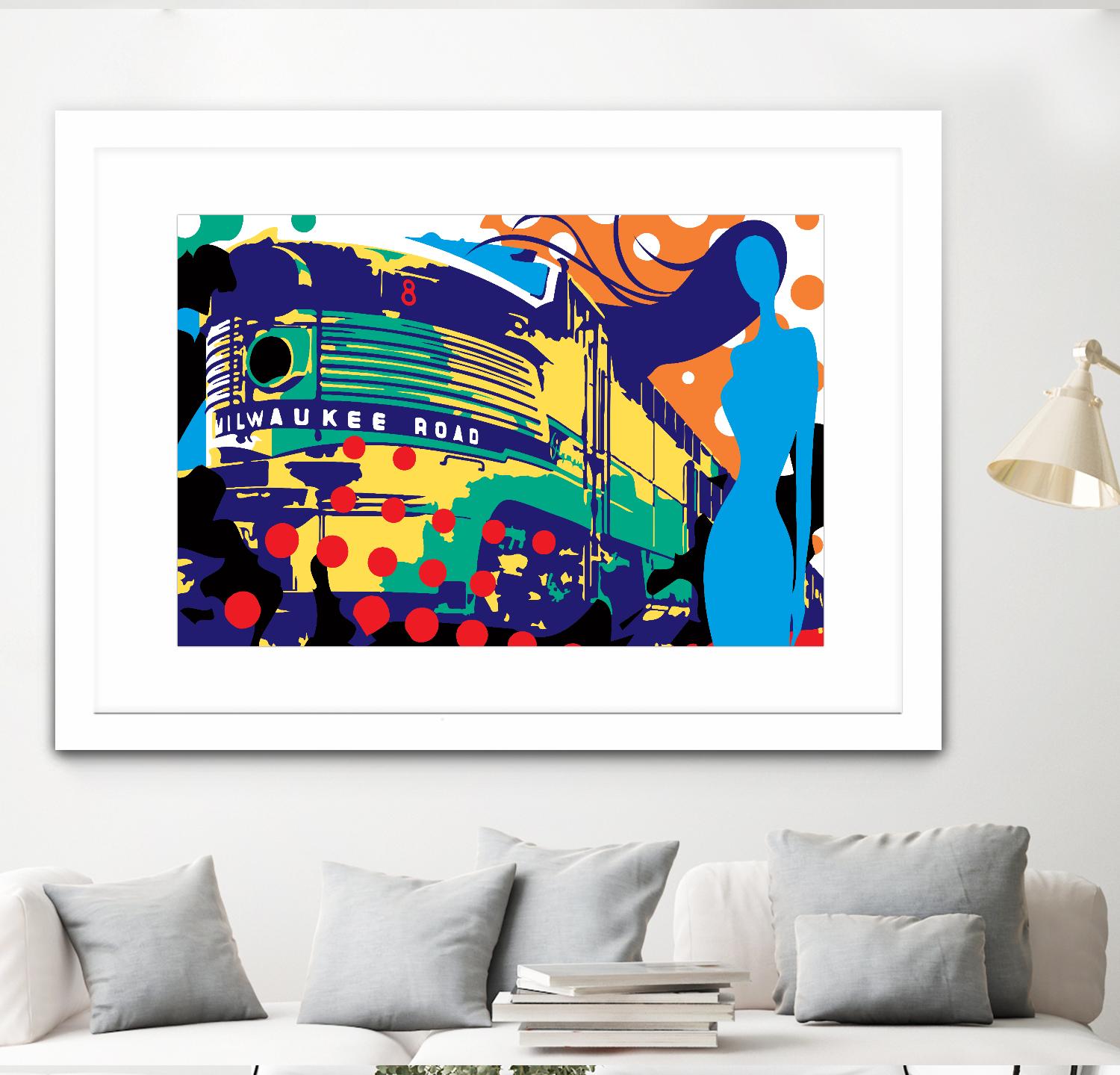 Delvautitude by Ray Lengelé on GIANT ART - blue pop art - alternative