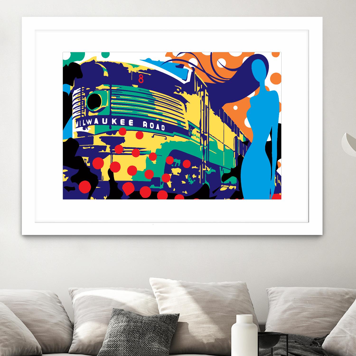 Delvautitude by Ray Lengelé on GIANT ART - blue pop art - alternative