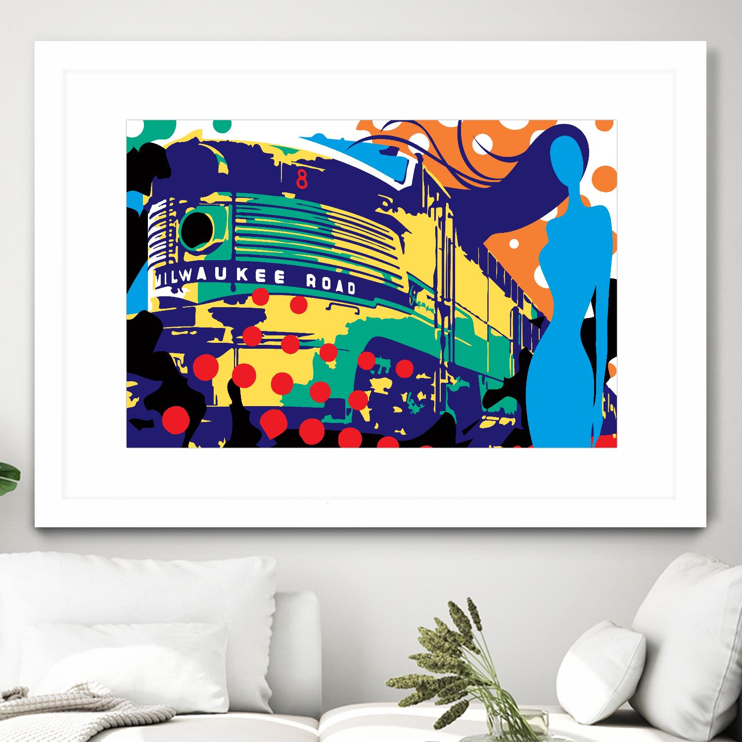 Delvautitude by Ray Lengelé on GIANT ART - blue pop art - alternative