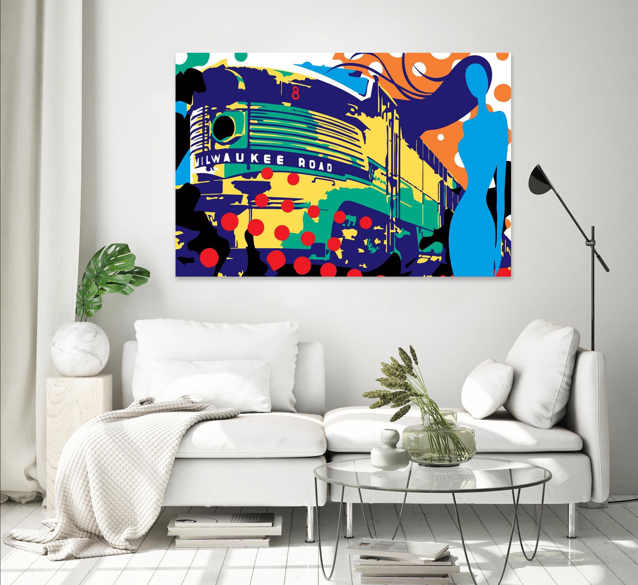 Delvautitude by Ray Lengelé on GIANT ART - blue pop art - alternative