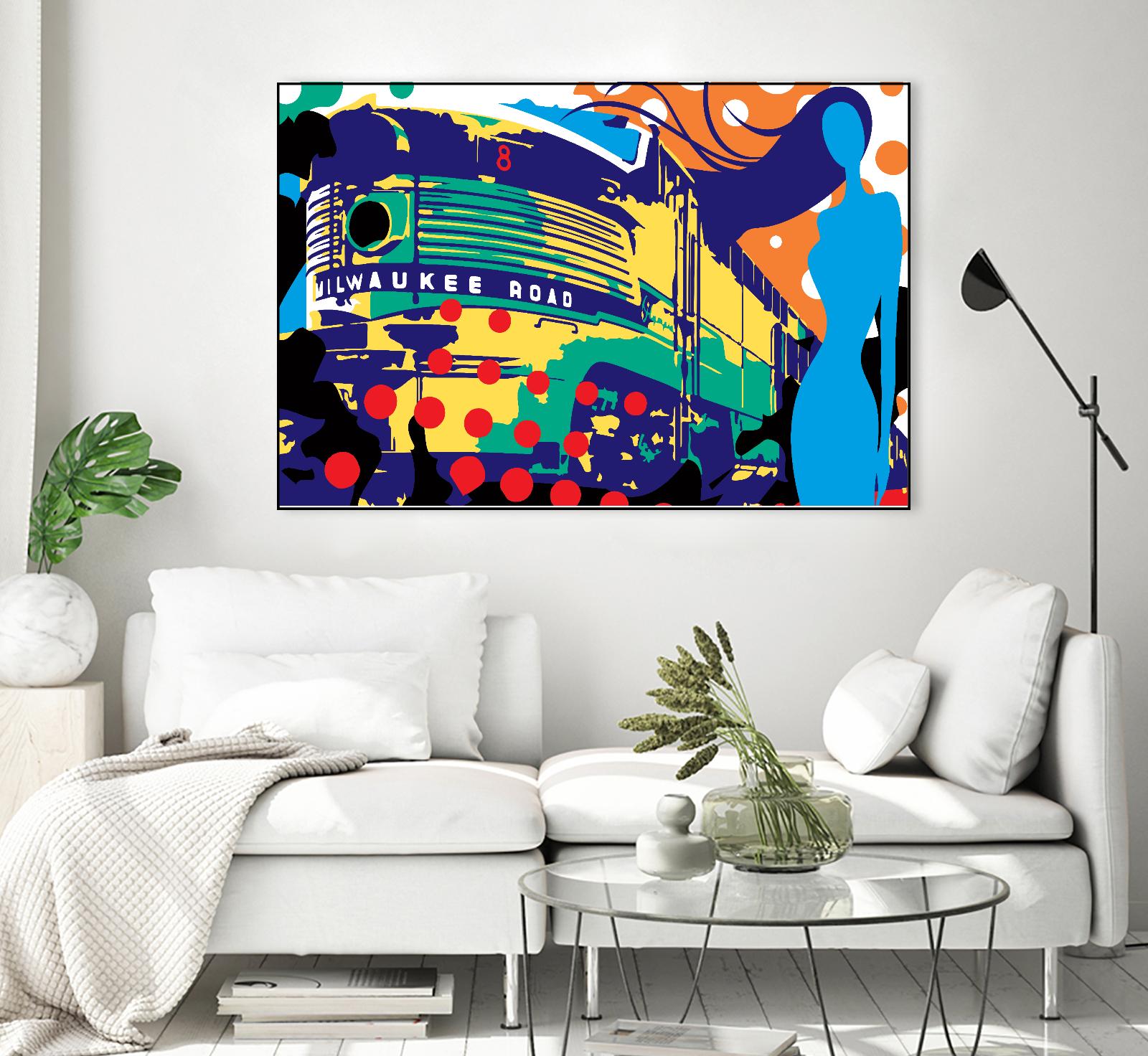 Delvautitude by Ray Lengelé on GIANT ART - blue pop art - alternative