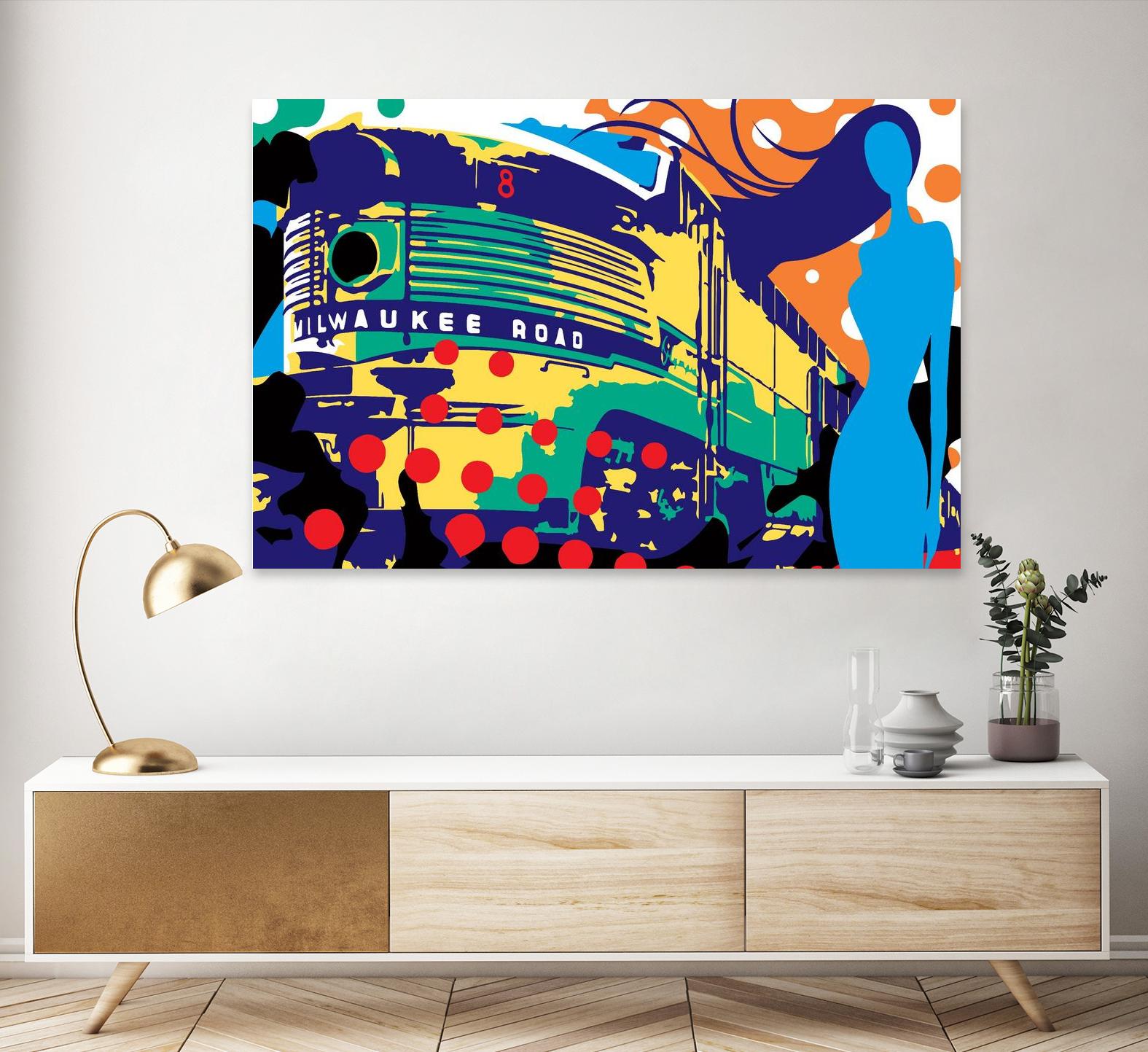 Delvautitude by Ray Lengelé on GIANT ART - blue pop art - alternative