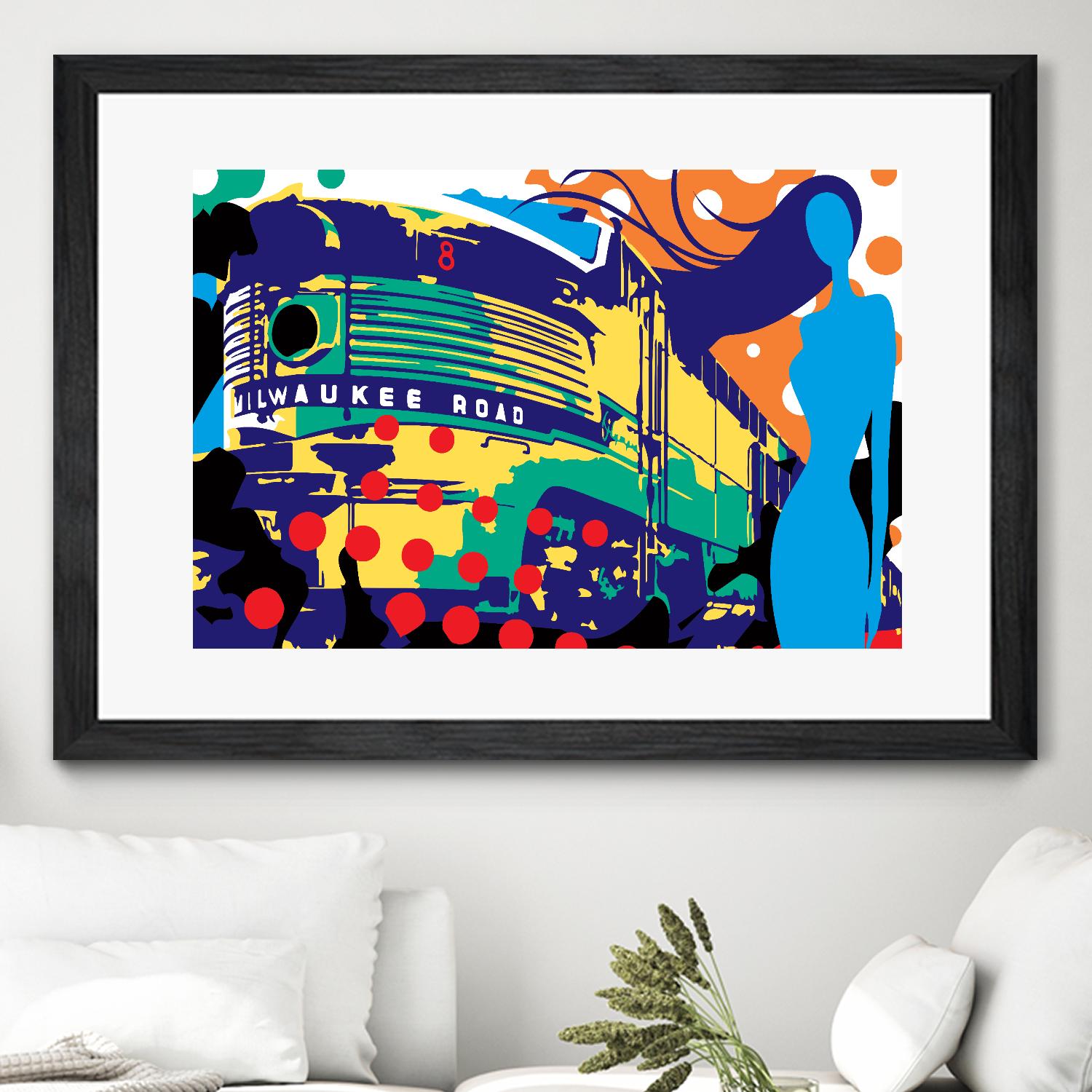 Delvautitude by Ray Lengelé on GIANT ART - blue pop art - alternative