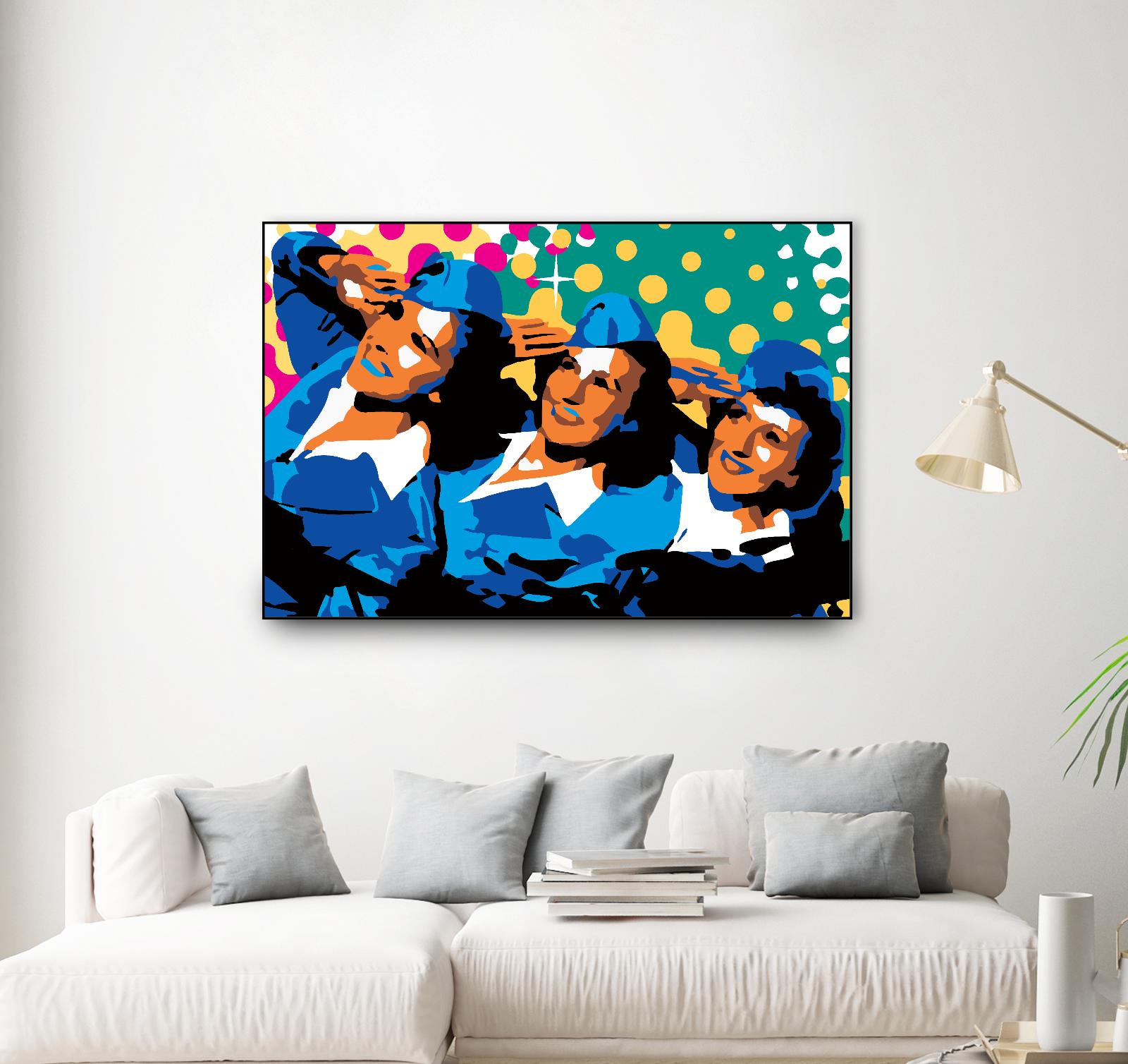 Sisters by Ray Lengelé on GIANT ART - green pop art - alternative