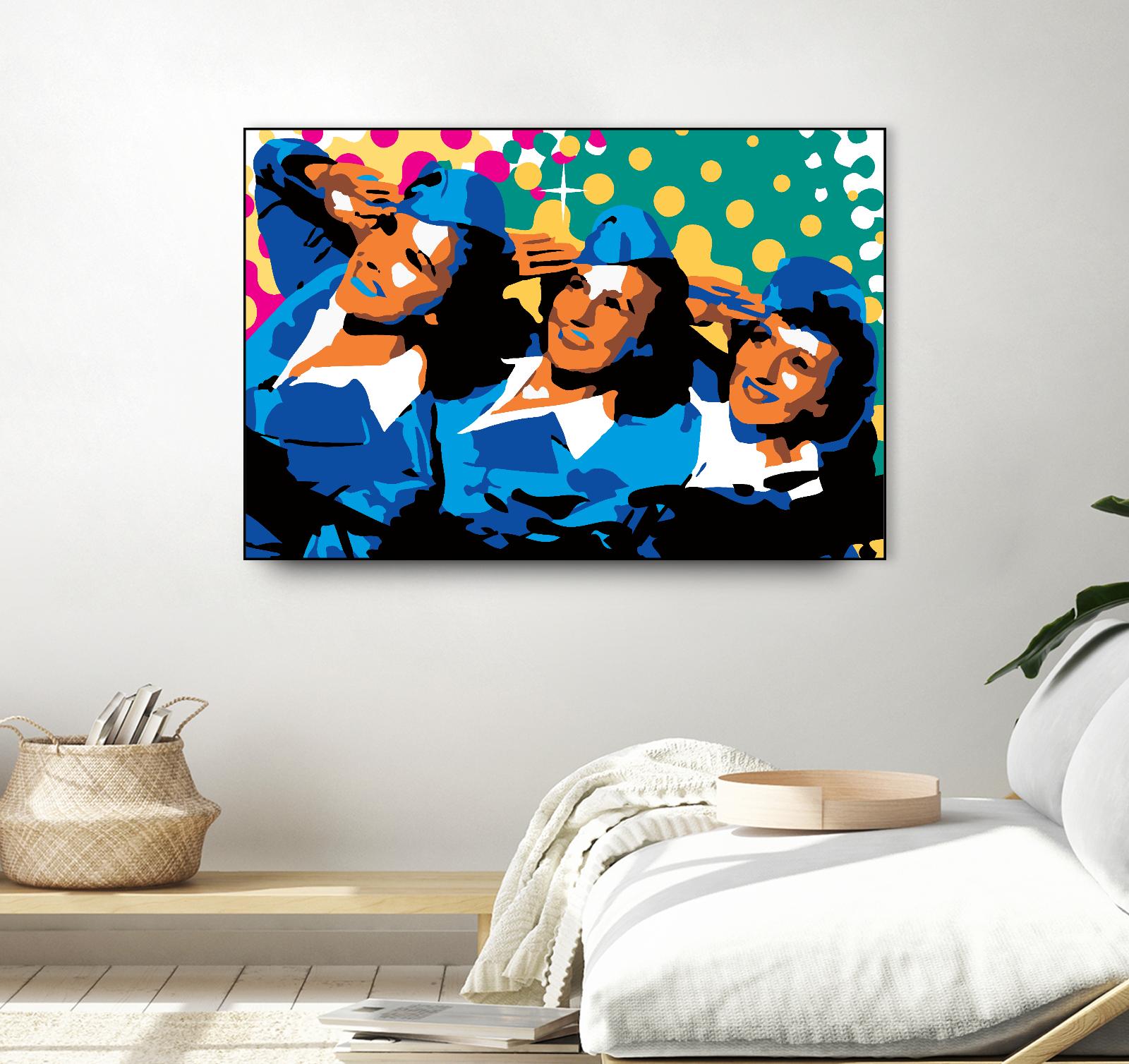 Sisters by Ray Lengelé on GIANT ART - green pop art - alternative