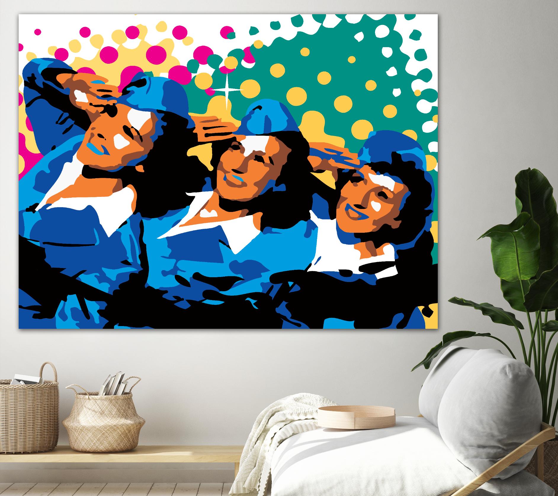 Sisters by Ray Lengelé on GIANT ART - green pop art - alternative