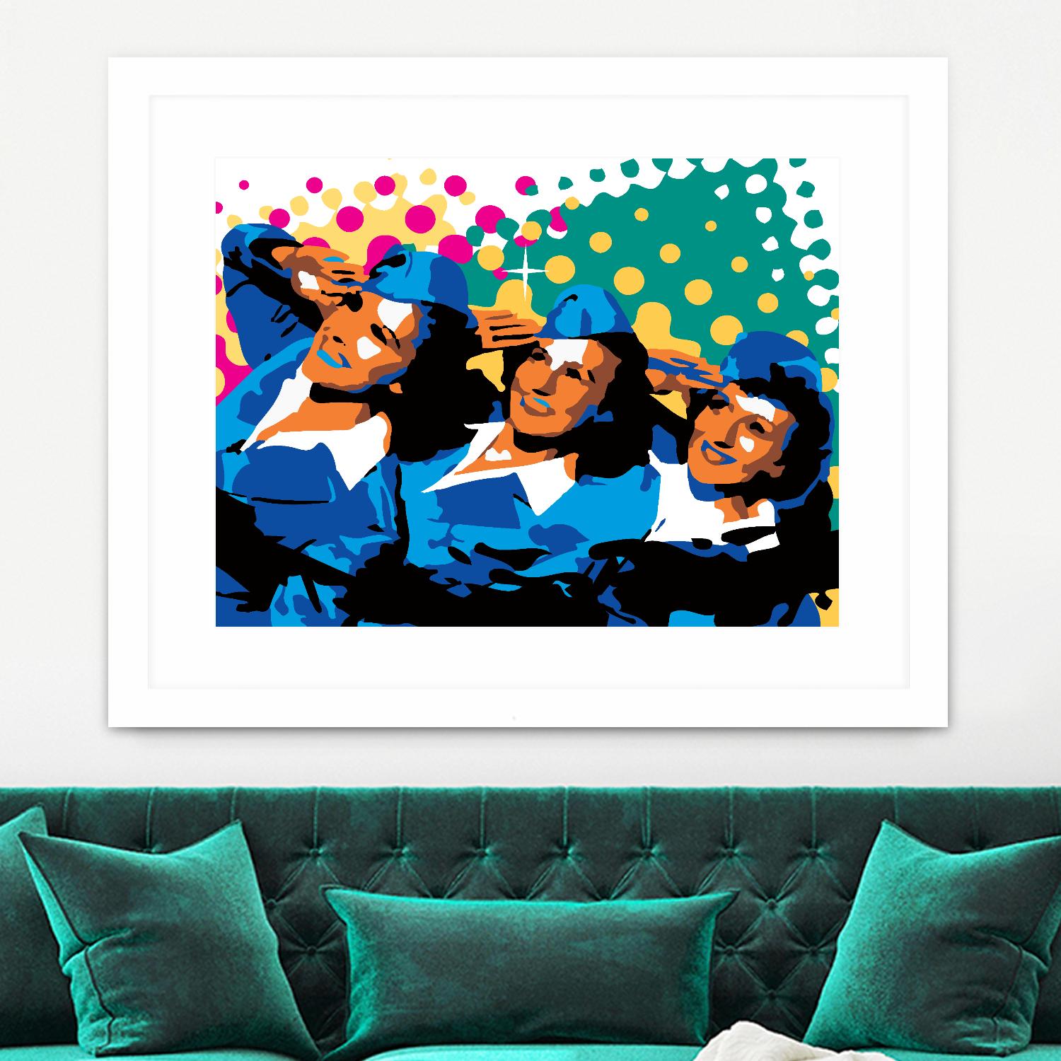 Sisters by Ray Lengelé on GIANT ART - green pop art - alternative