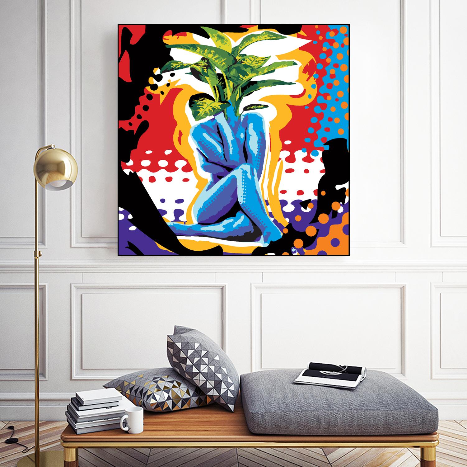 Mandragore by Ray Lengelé on GIANT ART - green pop art - alternative