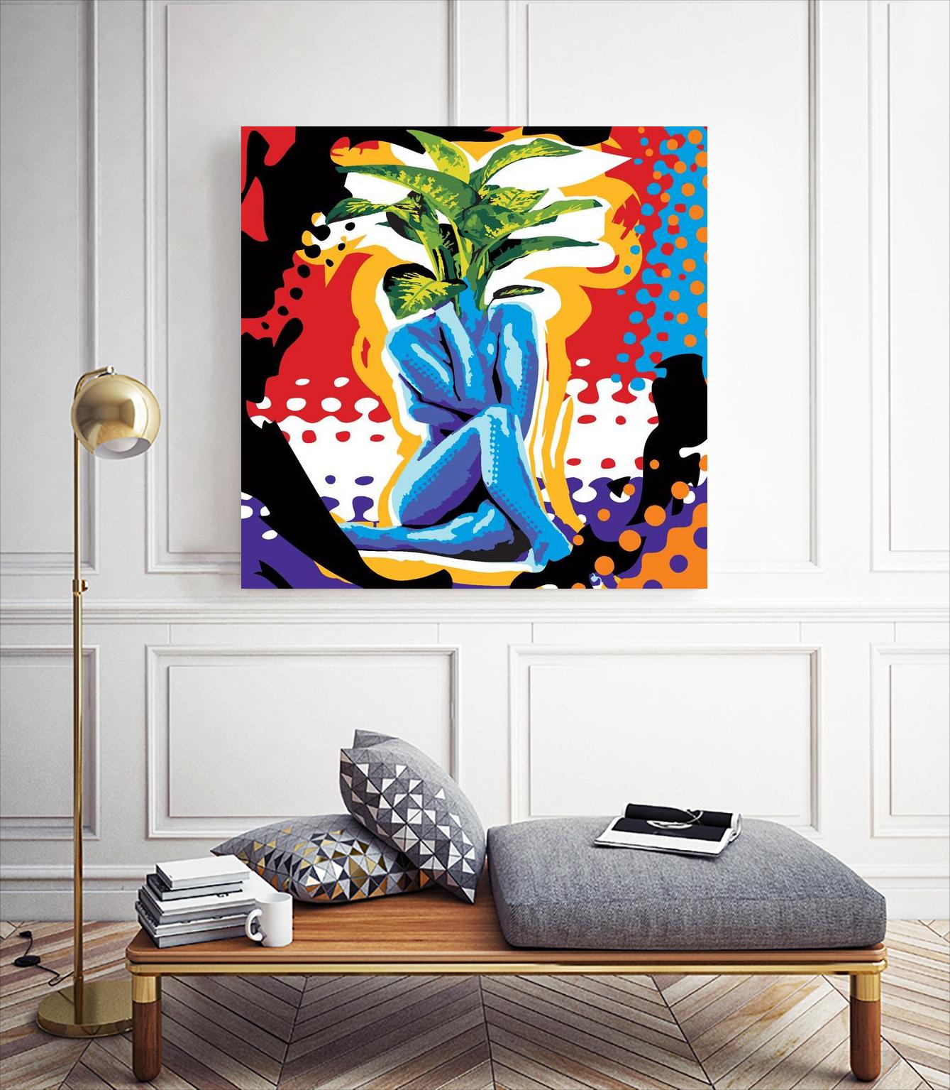 Mandragore by Ray Lengelé on GIANT ART - green pop art - alternative