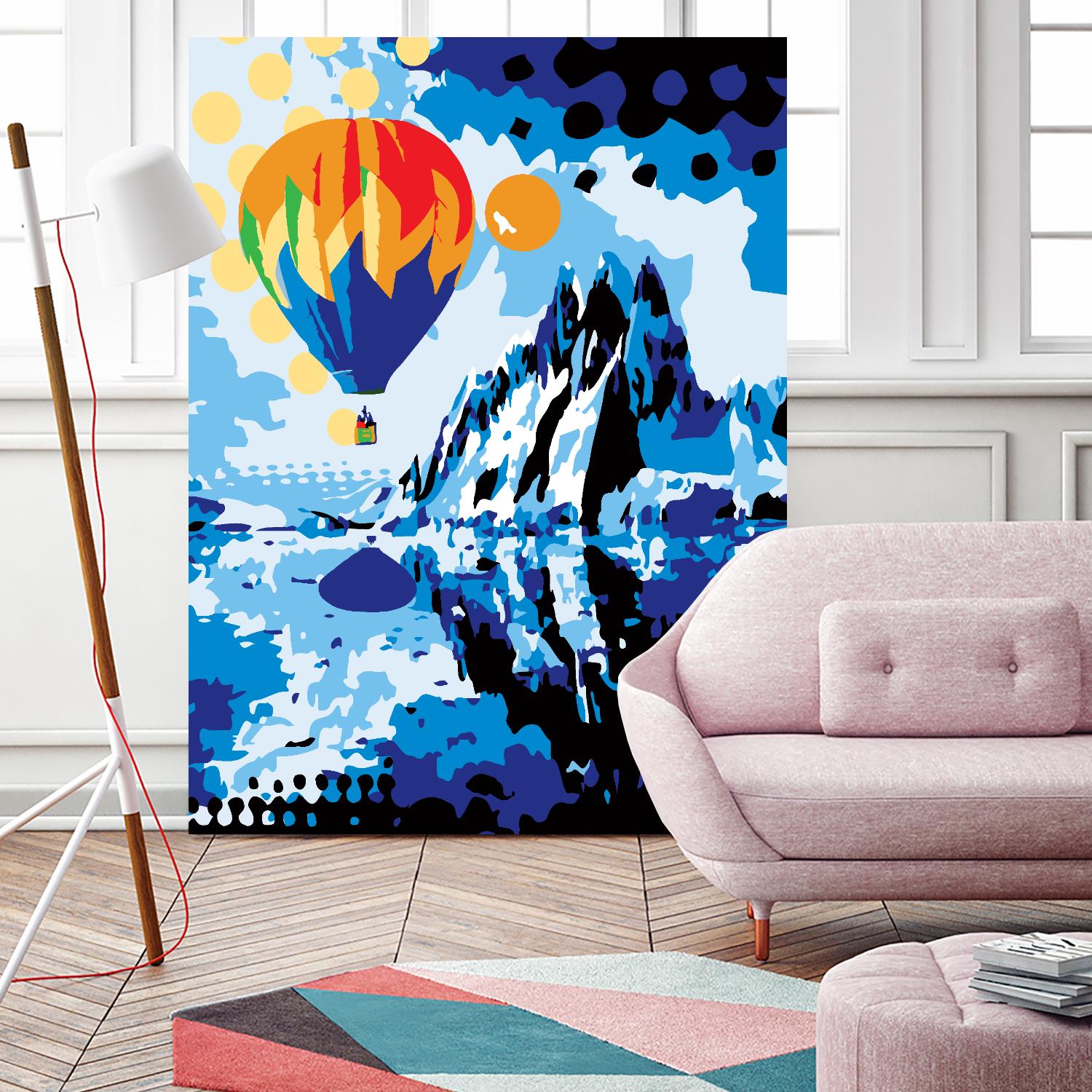 Ballon by Ray Lengelé on GIANT ART - blue landscape artistes du québec