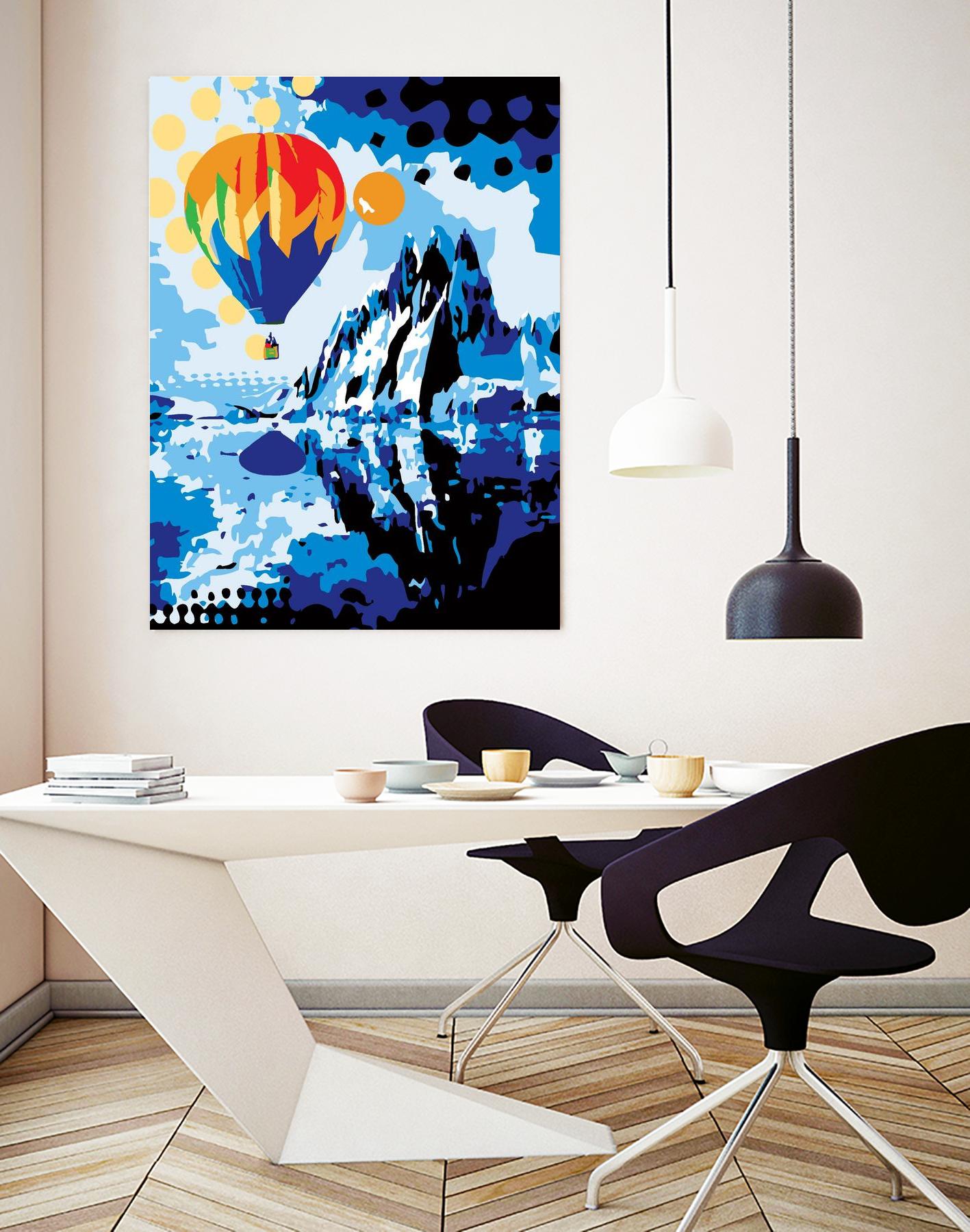 Ballon by Ray Lengelé on GIANT ART - blue landscape artistes du québec