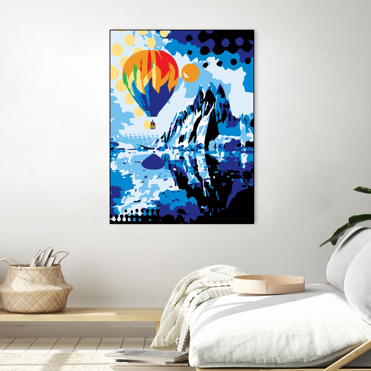 Ballon by Ray Lengelé on GIANT ART - blue landscape artistes du québec