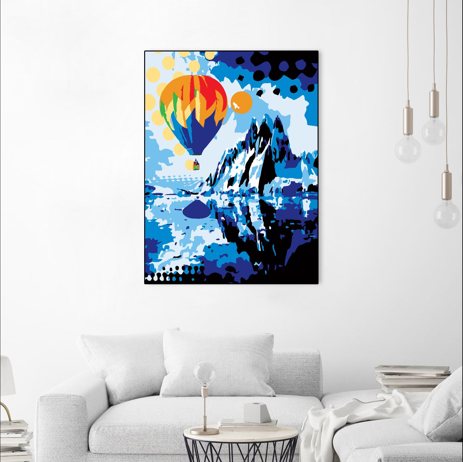 Ballon by Ray Lengelé on GIANT ART - blue landscape artistes du québec