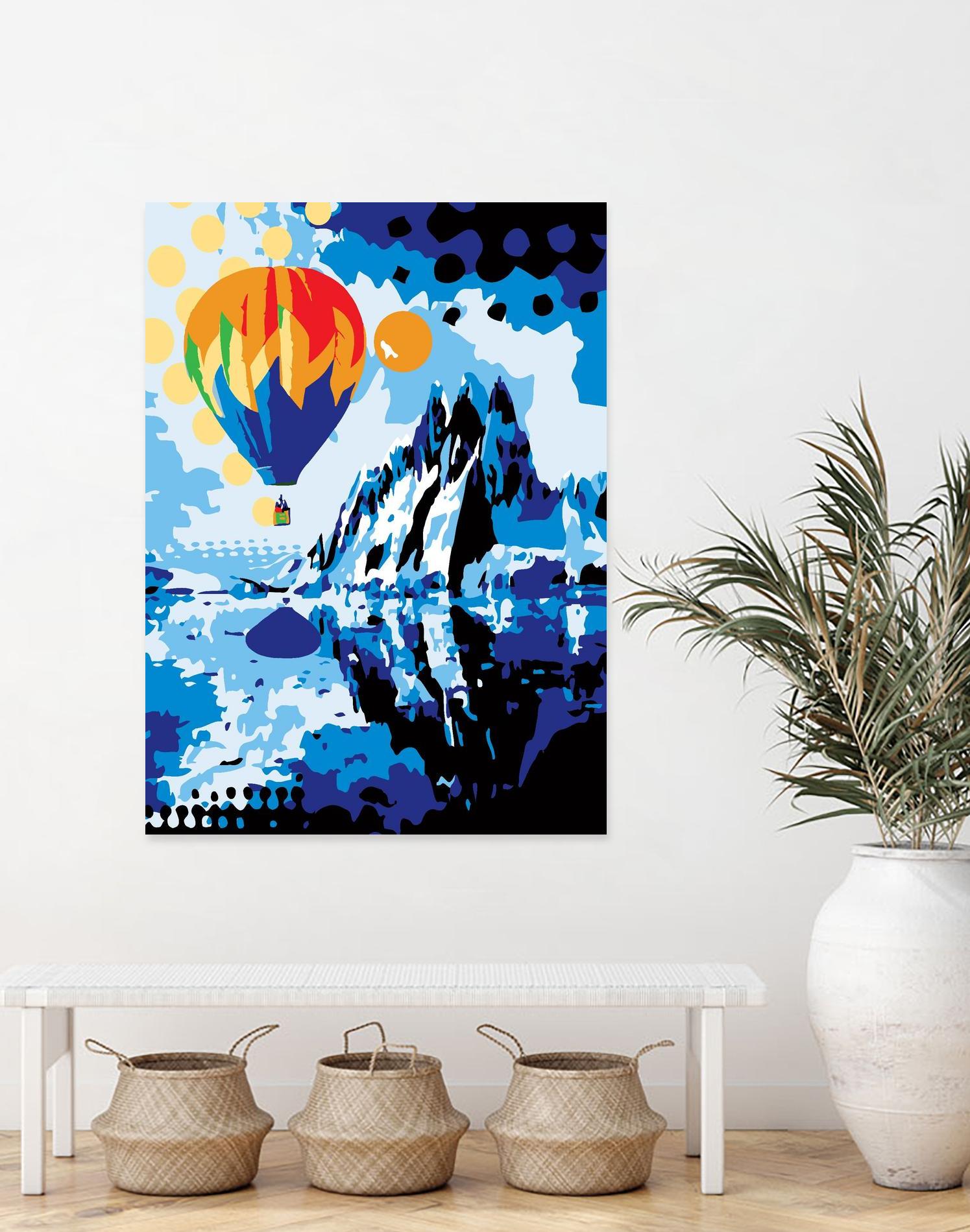 Ballon by Ray Lengelé on GIANT ART - blue landscape artistes du québec