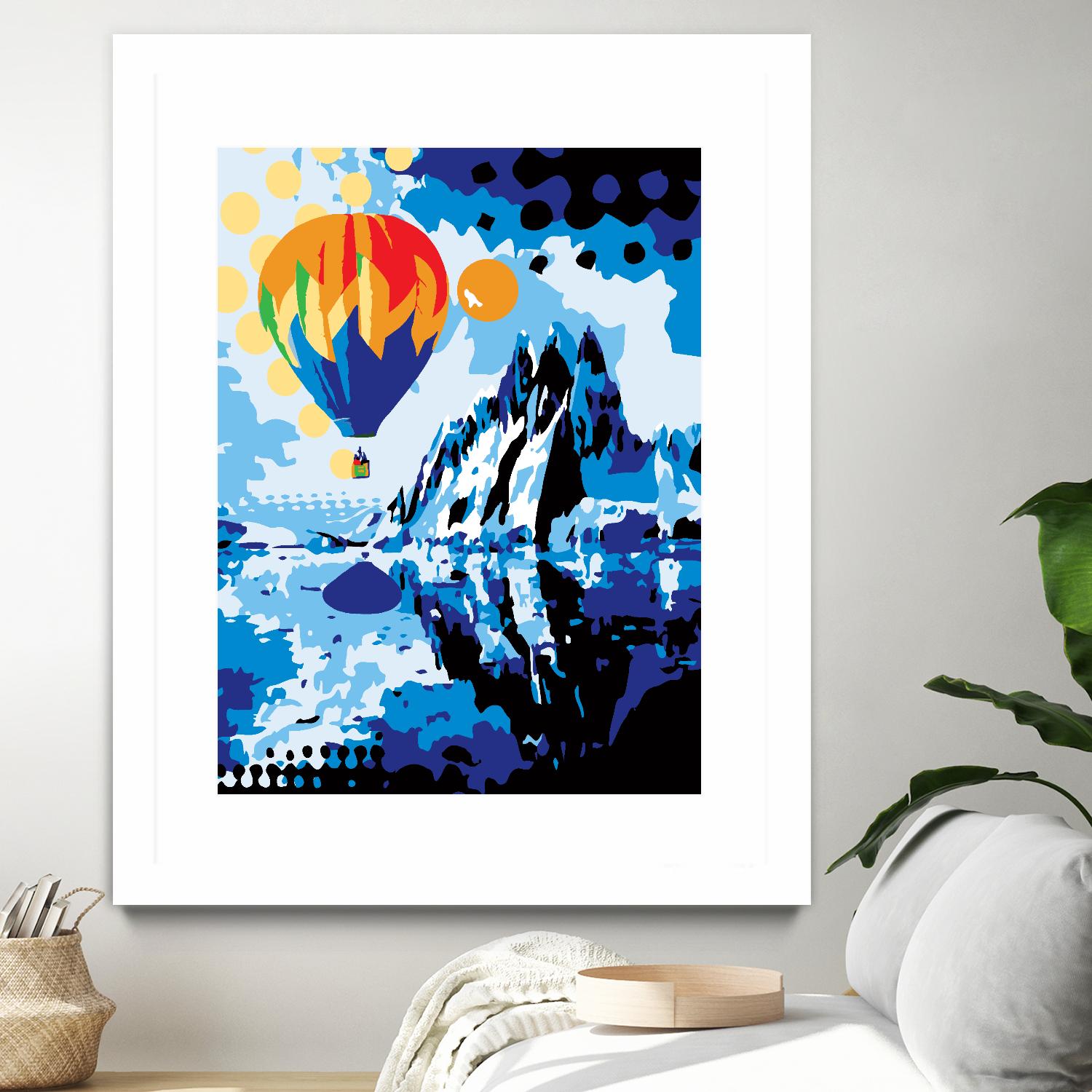 Ballon by Ray Lengelé on GIANT ART - blue landscape artistes du québec