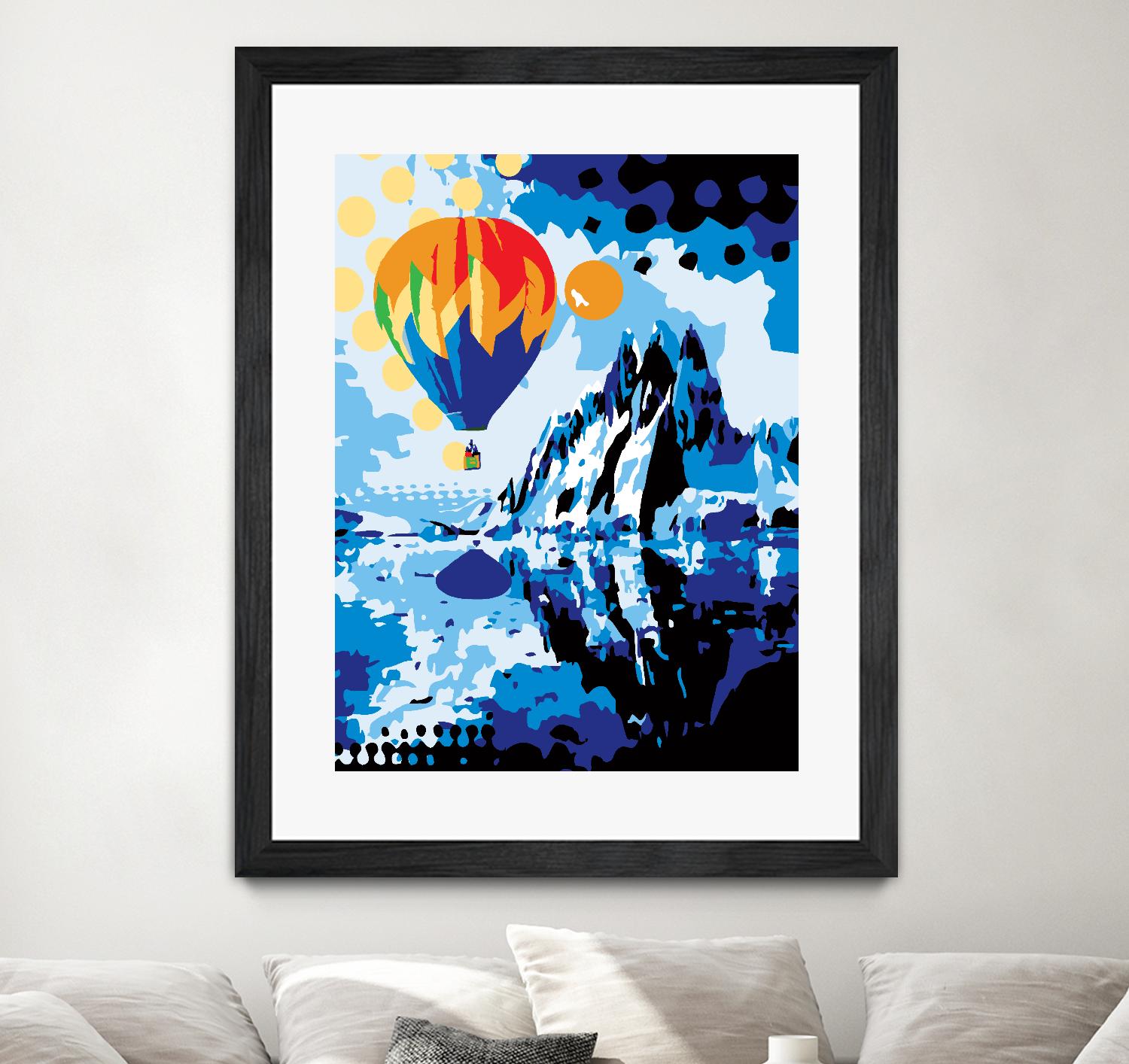 Ballon by Ray Lengelé on GIANT ART - blue landscape artistes du québec