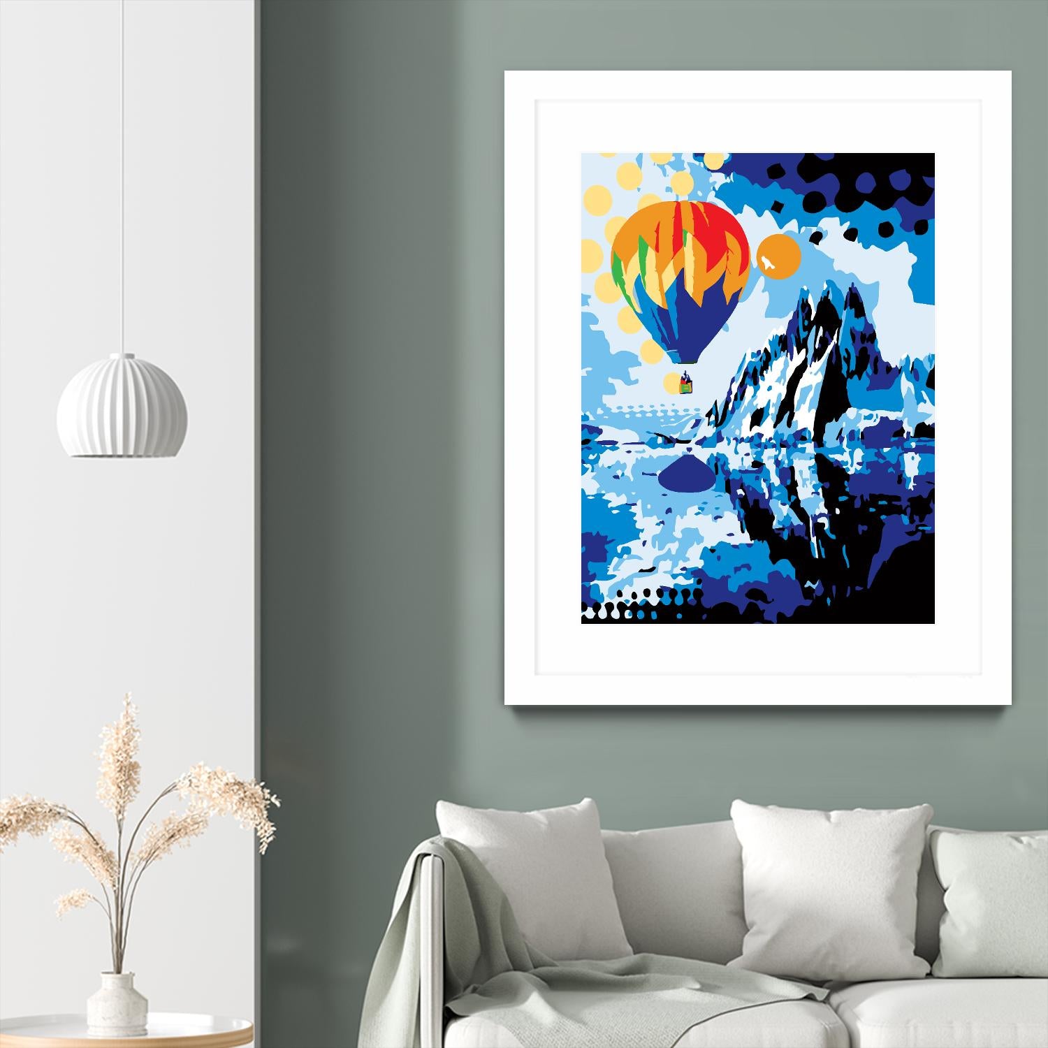 Ballon by Ray Lengelé on GIANT ART - blue landscape artistes du québec