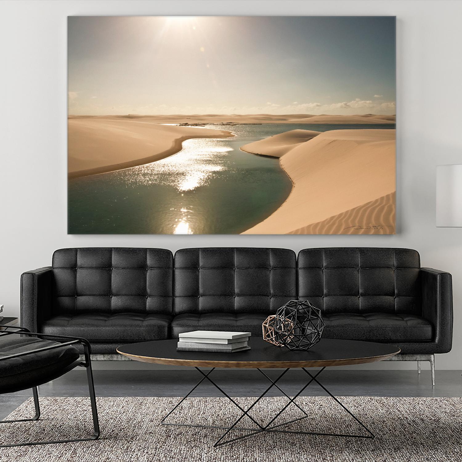 Soft Sunset by Daniel Stanford on GIANT ART - beige landscape river