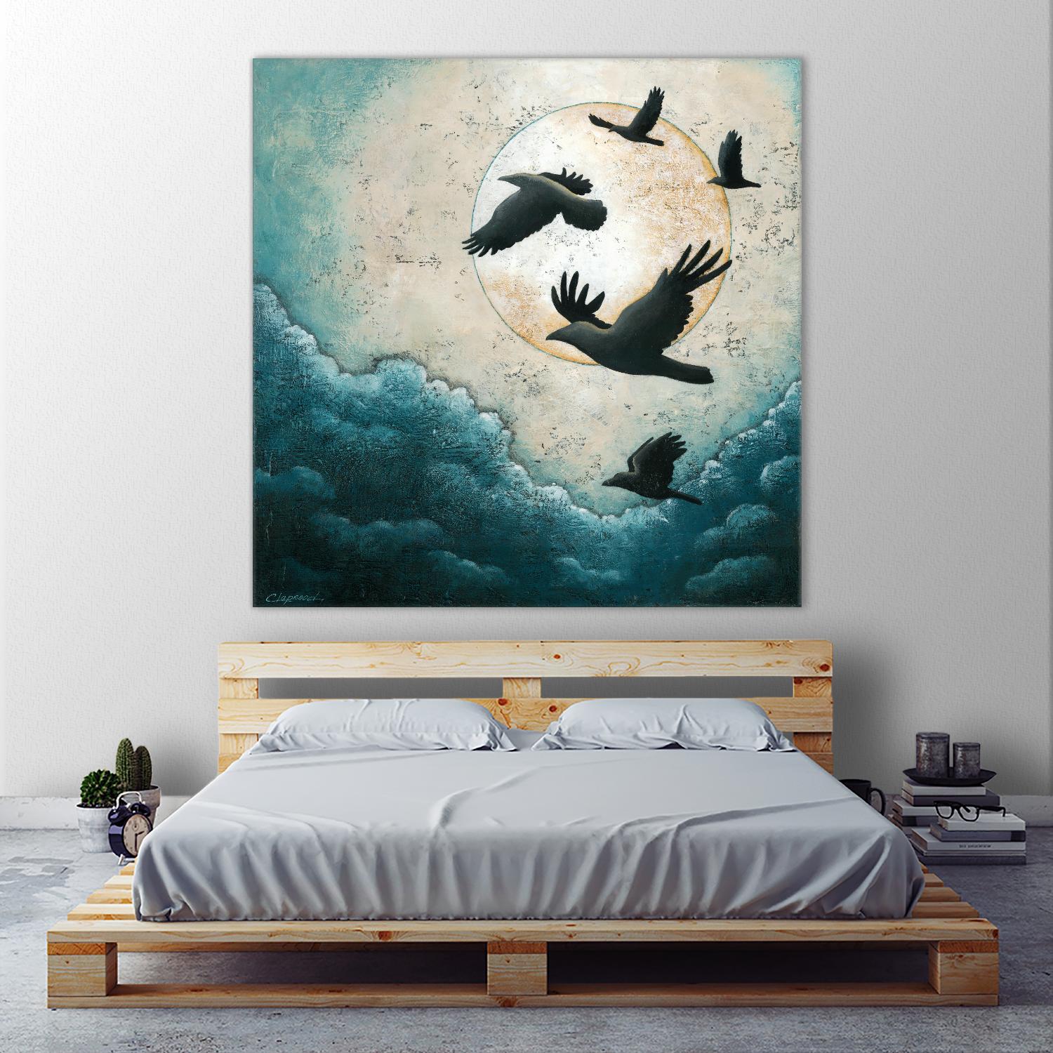 À la quiétude du grand halo by Marie Claprood on GIANT ART - white animals