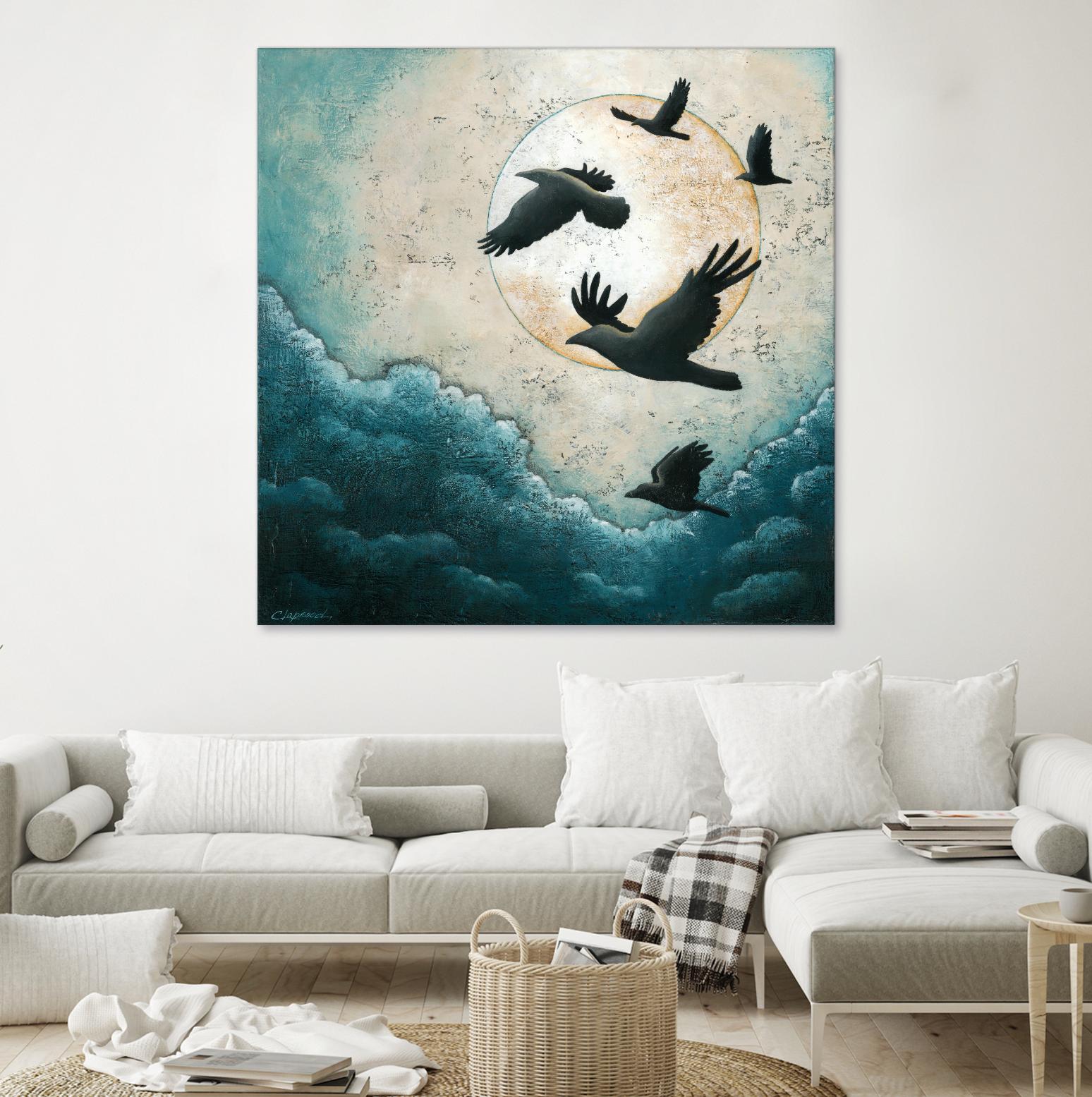 À la quiétude du grand halo by Marie Claprood on GIANT ART - white animals