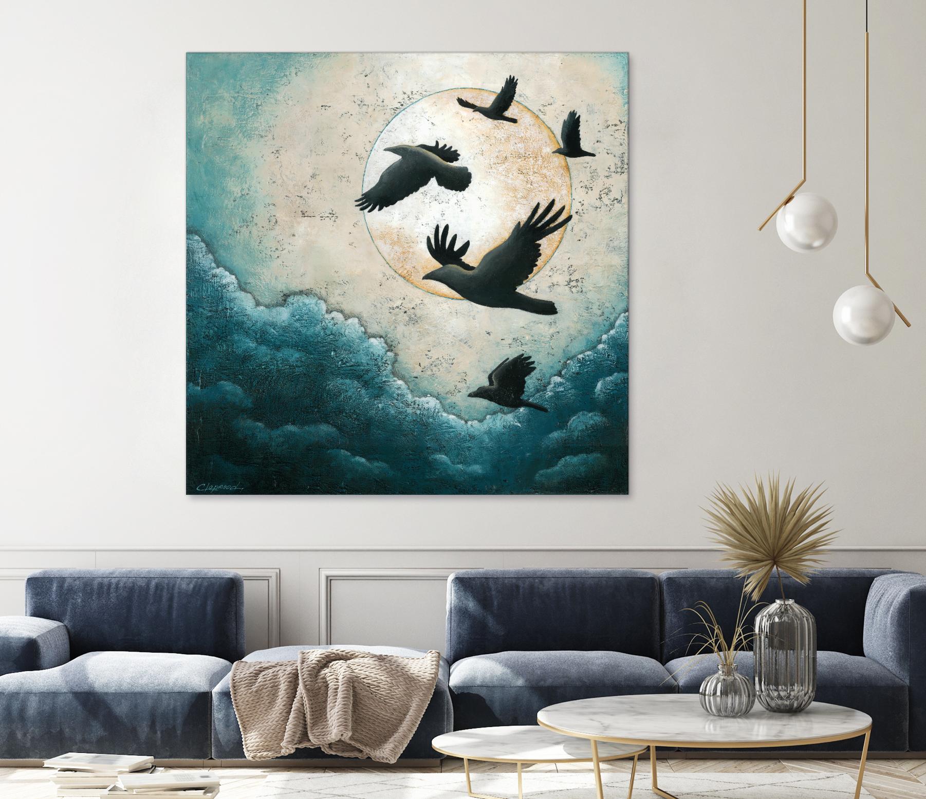 À la quiétude du grand halo by Marie Claprood on GIANT ART - white animals