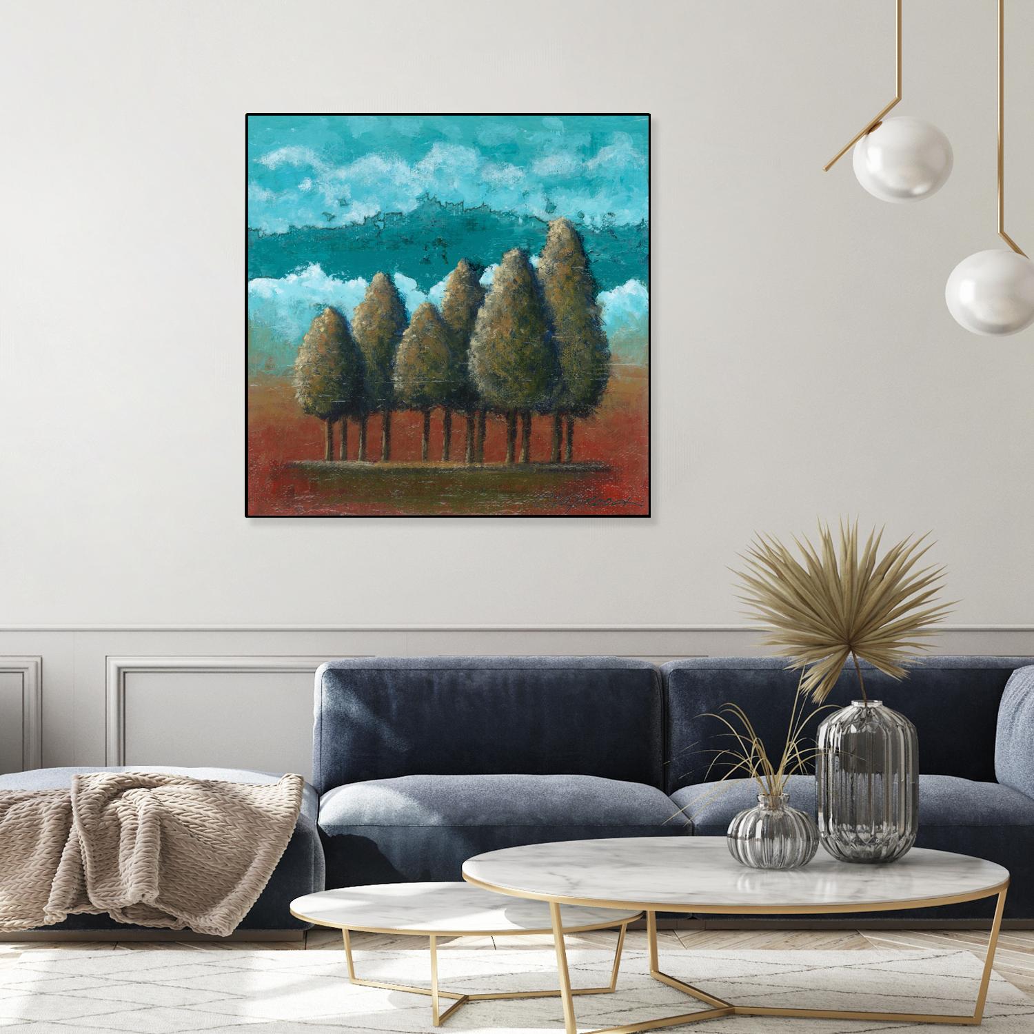 18 juillet 2014 by Marie Claprood on GIANT ART - blue trees