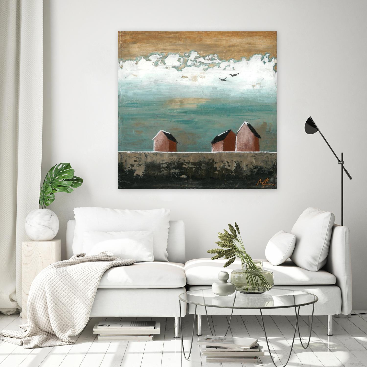 Plaine espace by Marie Claprood on GIANT ART - pink landscape artistes du québec