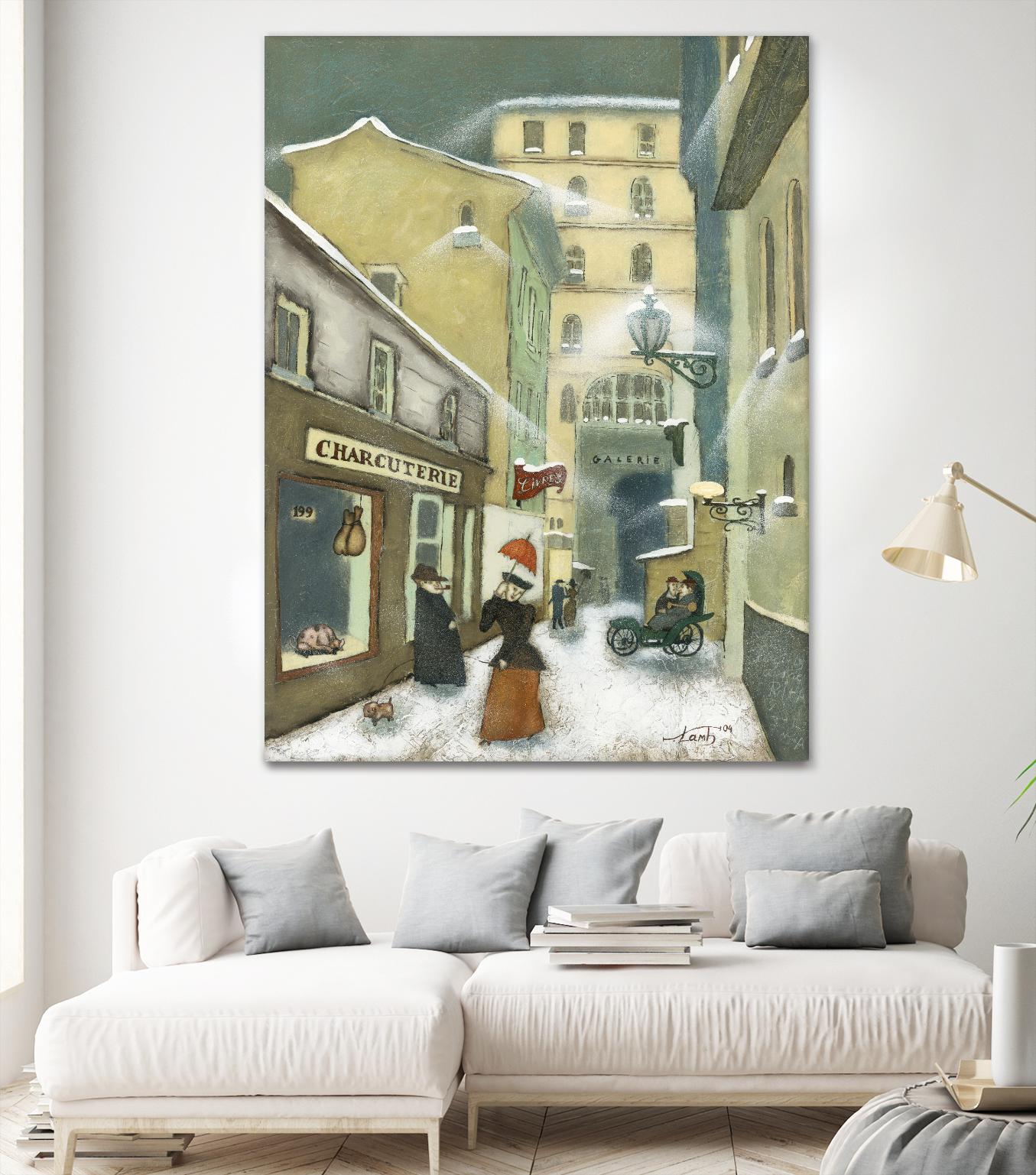 Street in Quebec 1912 by Steven Lamb on GIANT ART - grey everyday life