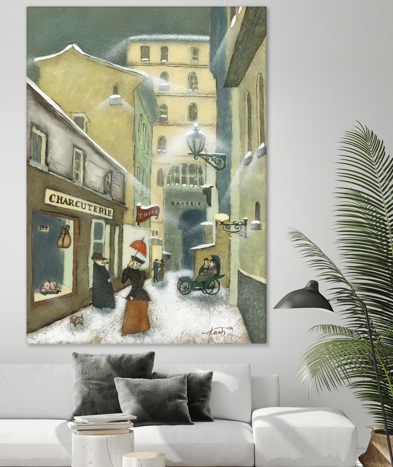 Street in Quebec 1912 by Steven Lamb on GIANT ART - grey everyday life