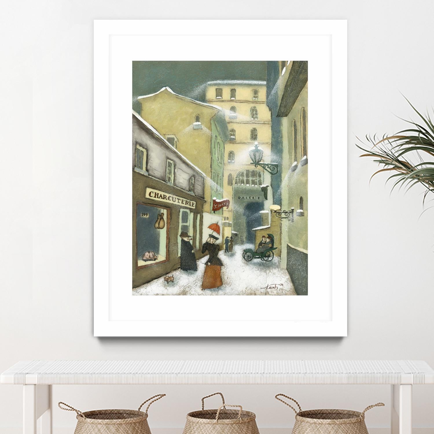 Street in Quebec 1912 by Steven Lamb on GIANT ART - beige architecture artiste québécois