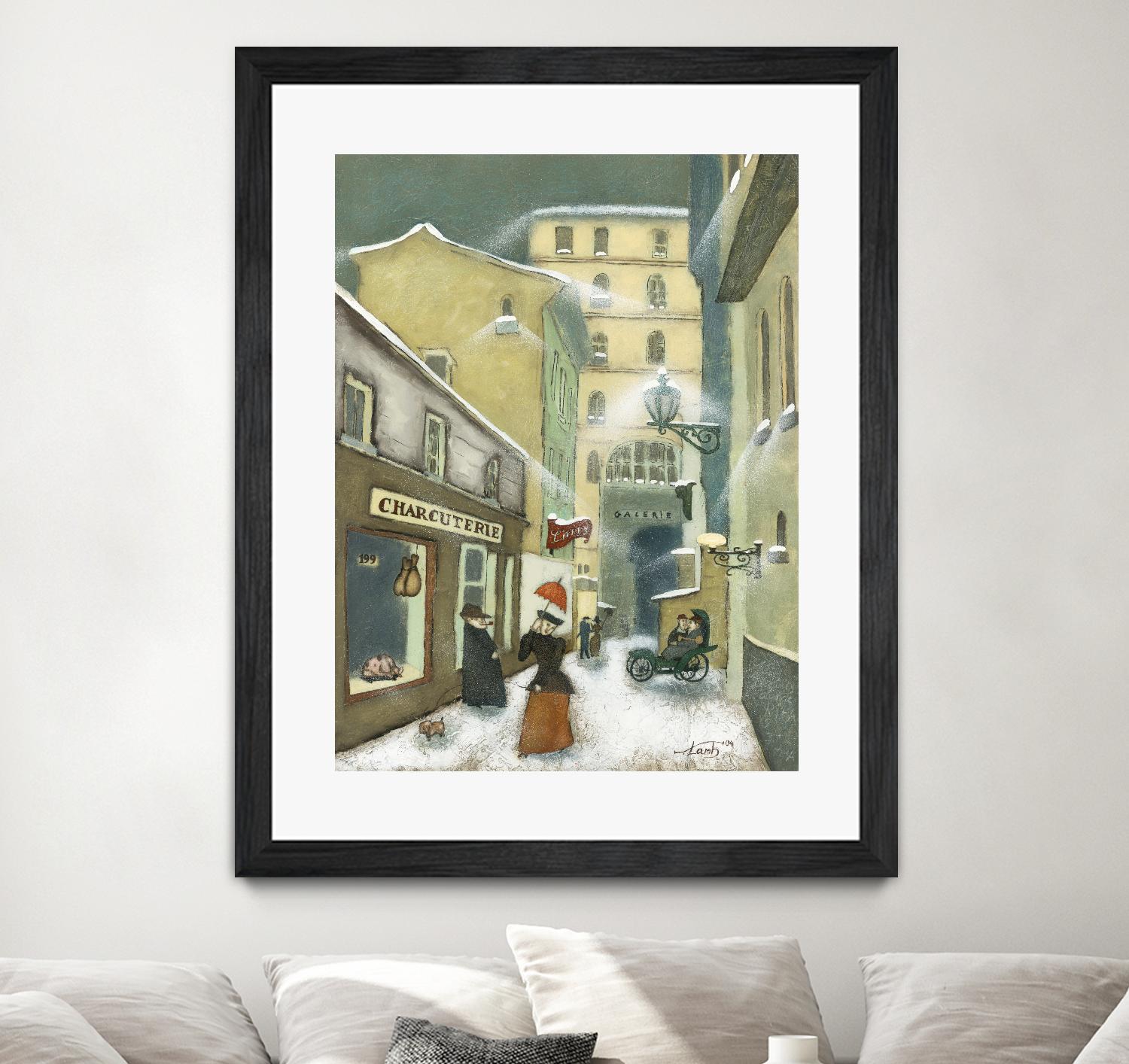 Street in Quebec 1912 by Steven Lamb on GIANT ART - beige architecture artiste québécois