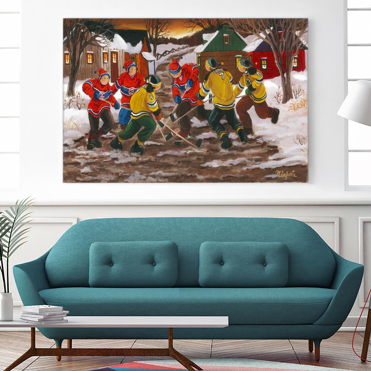 Jusqu'au printemps by Nicole Laporte on GIANT ART - yellow winter scenes